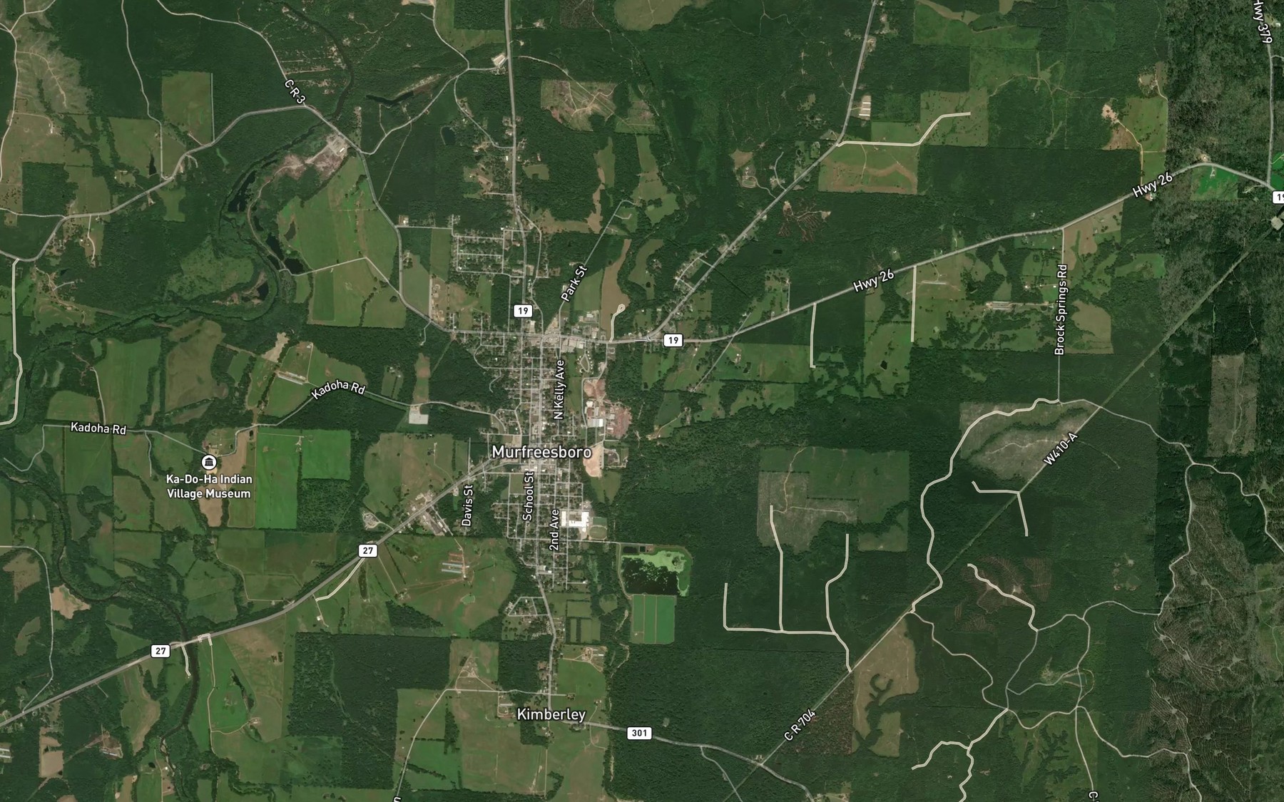 Satellite map of the Spring Creek