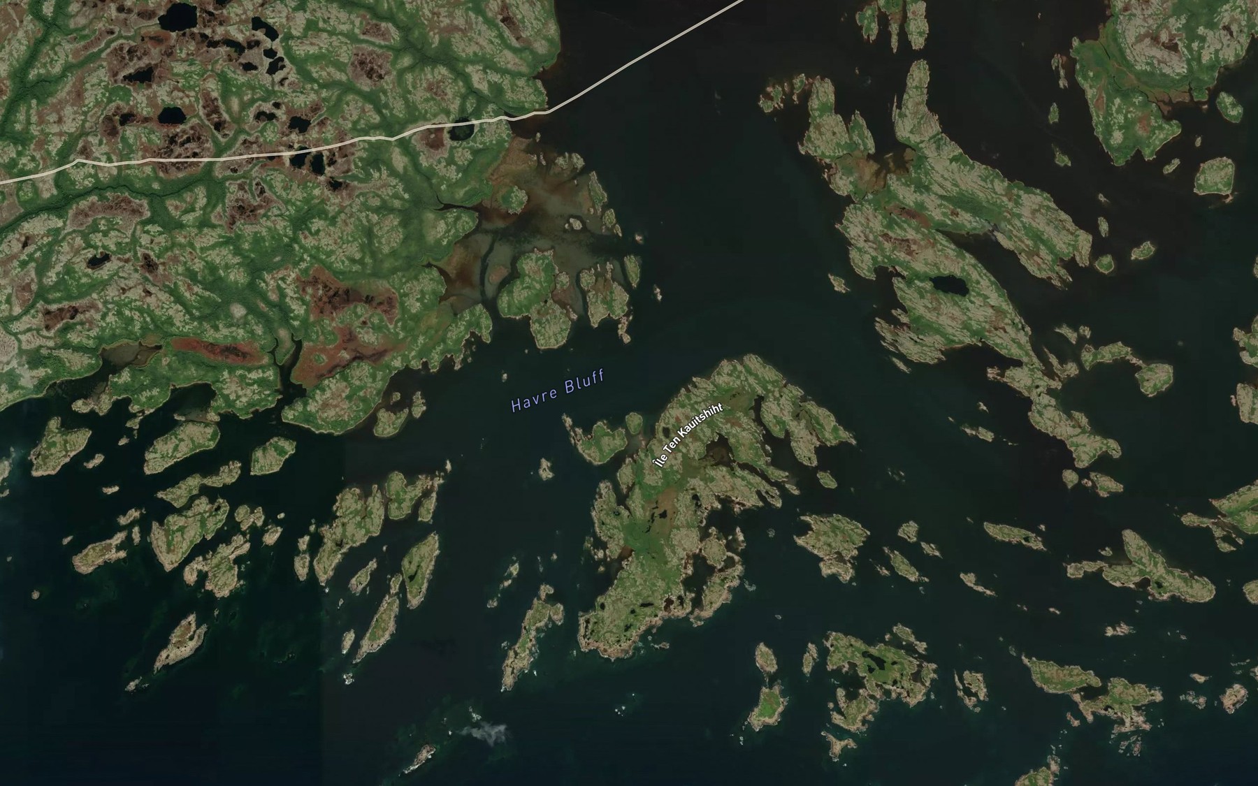 Satellite map of the Havre Bluff