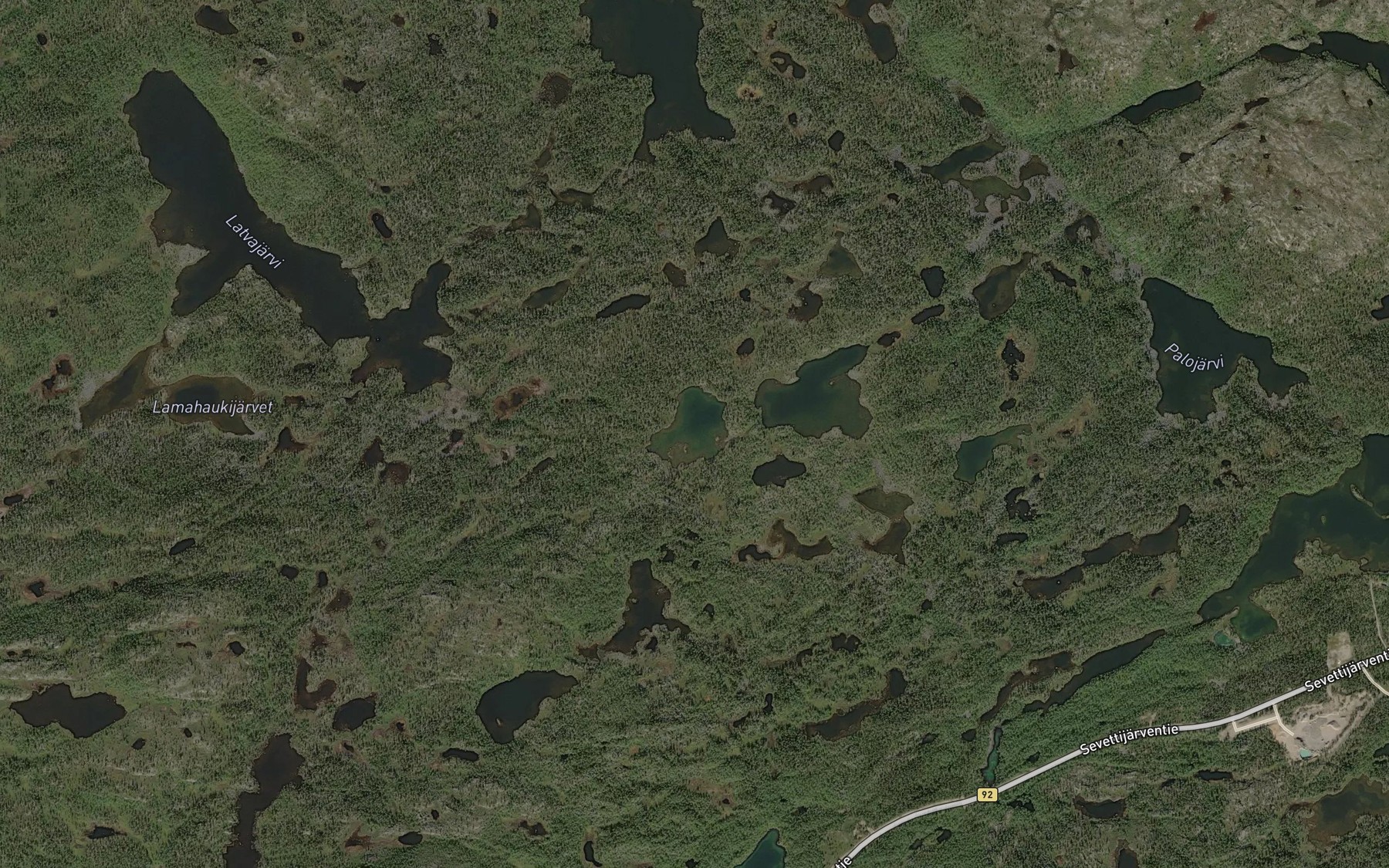 Satellite map of the Saaripounujarvet