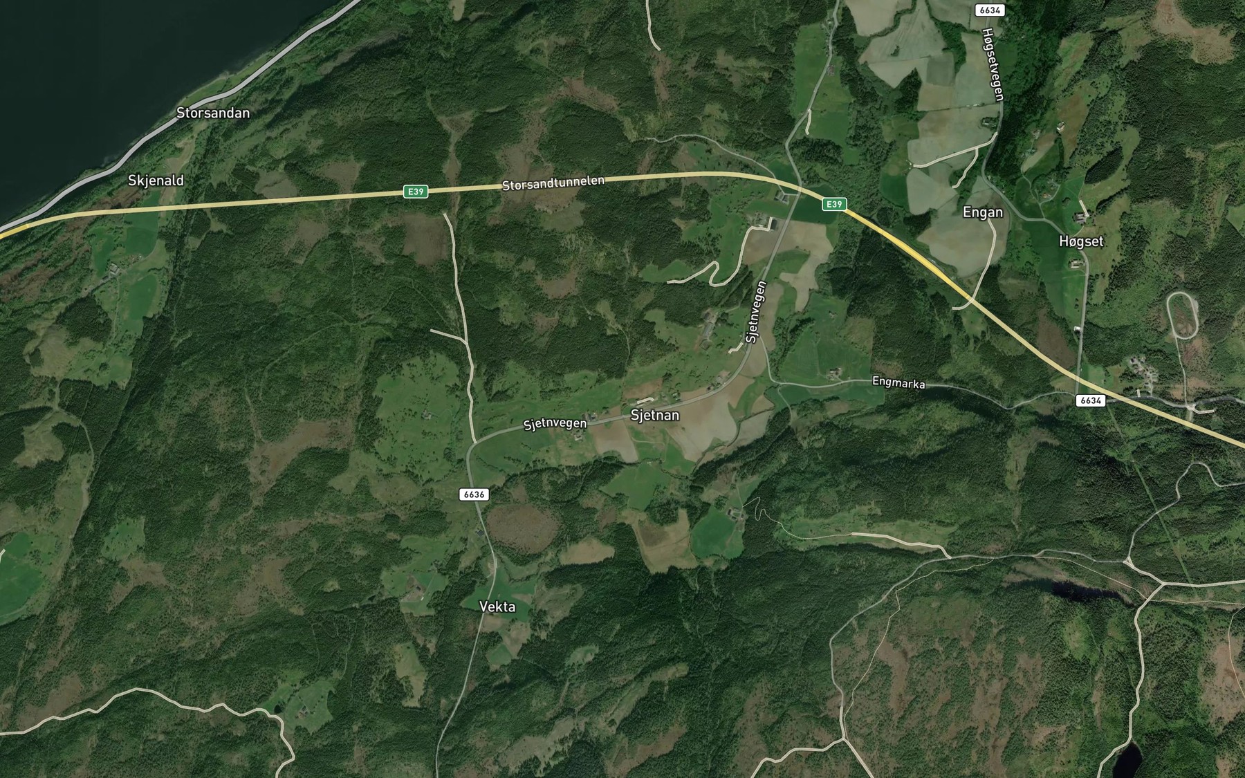 Satellite map of the Skjetnbekken