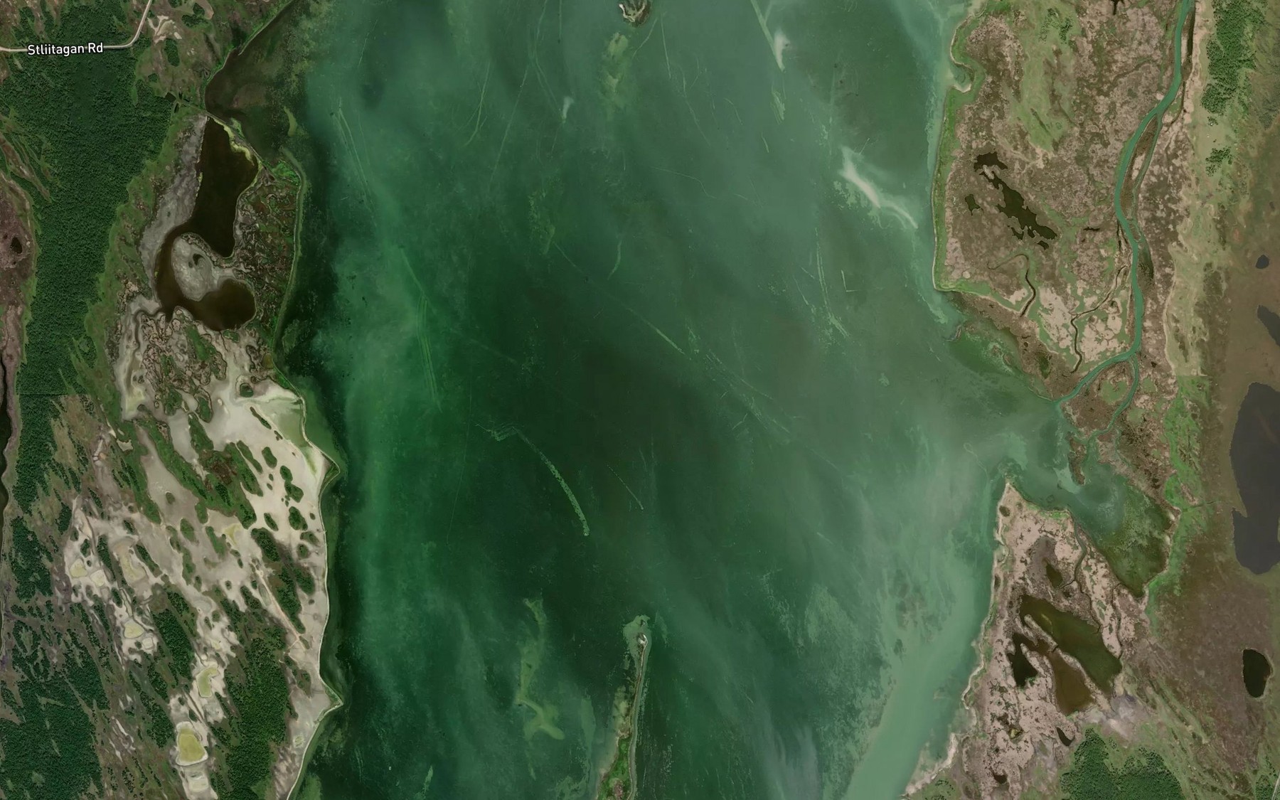 Satellite map of the Long Island Bay