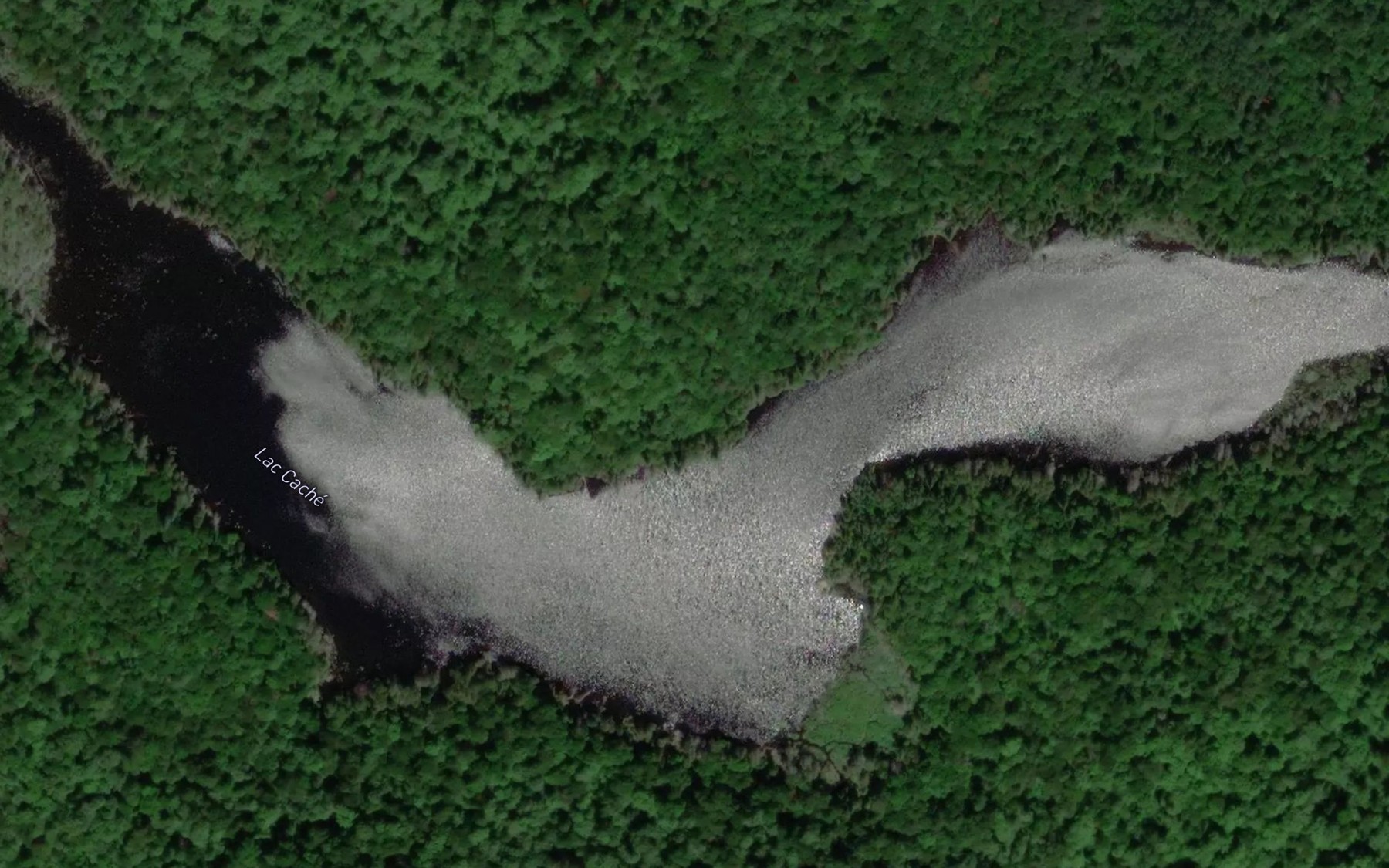 Satellite map of the Lac Cache