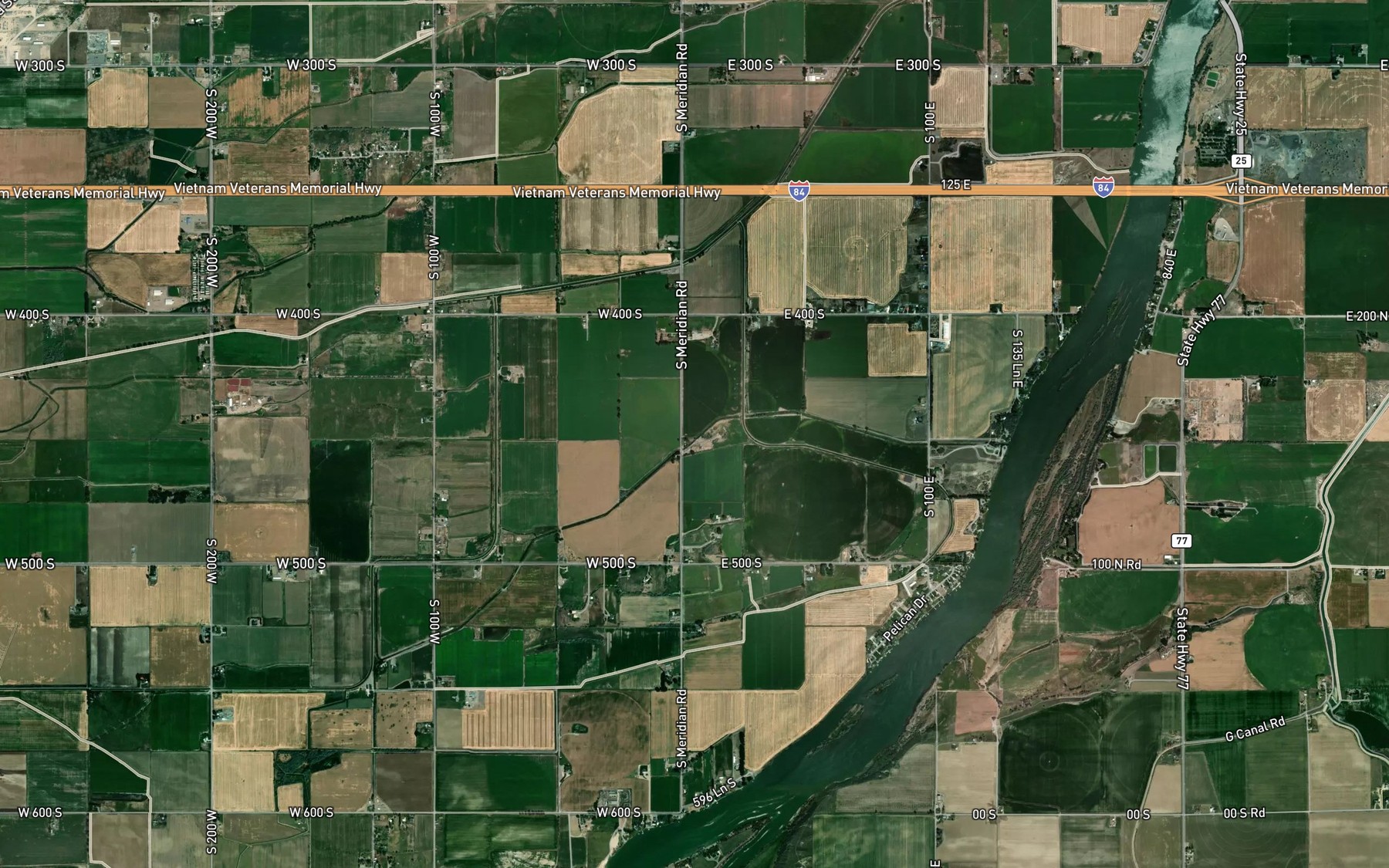 Satellite map of the D-Five Drain