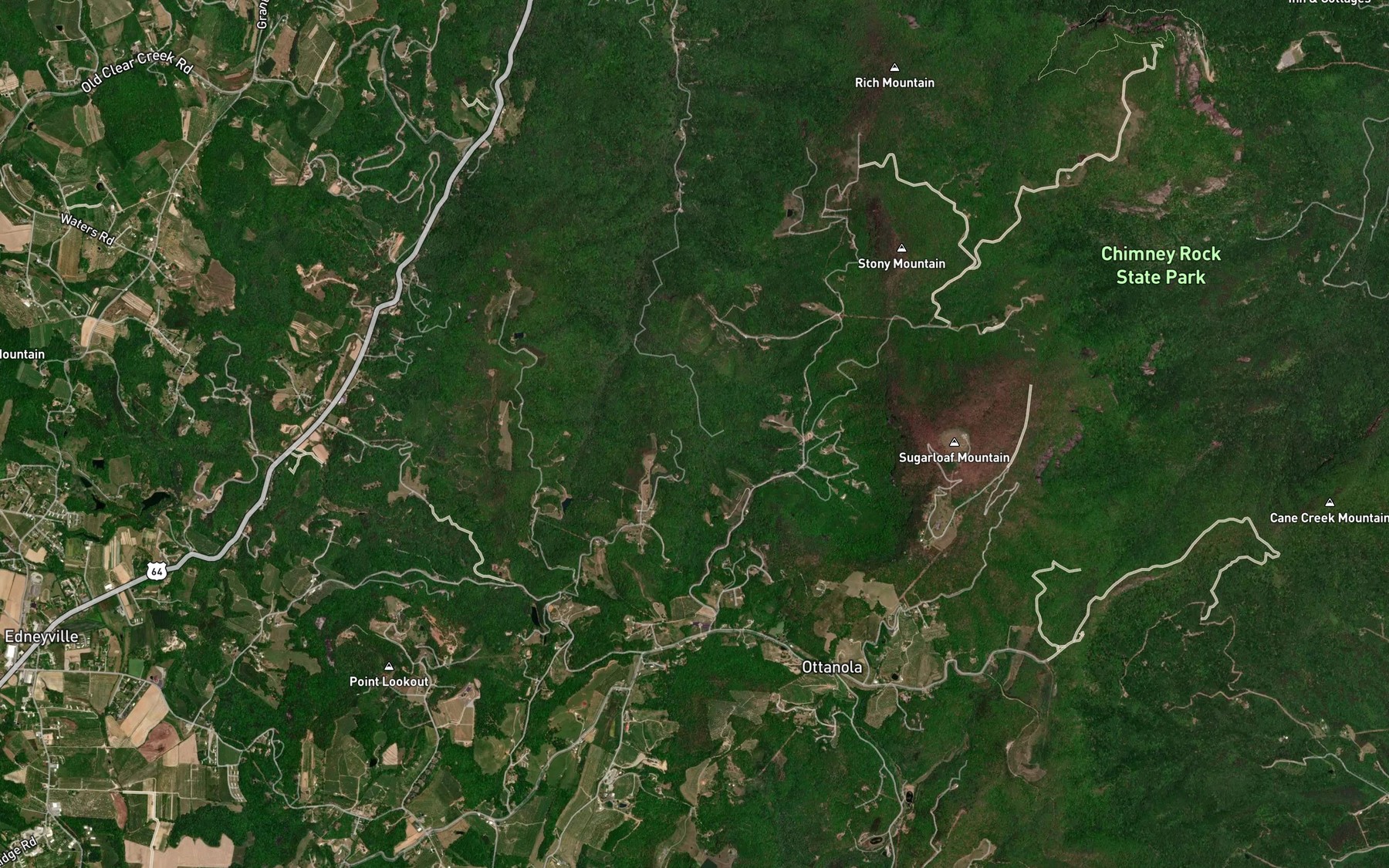 Satellite map of the Sugarloaf Creek