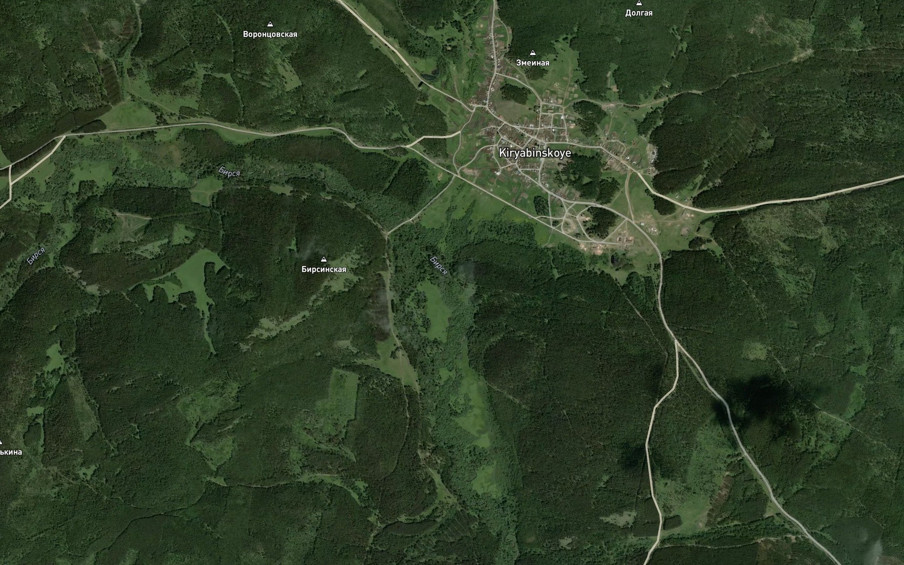 Satellite map of the Kyzyl'yar