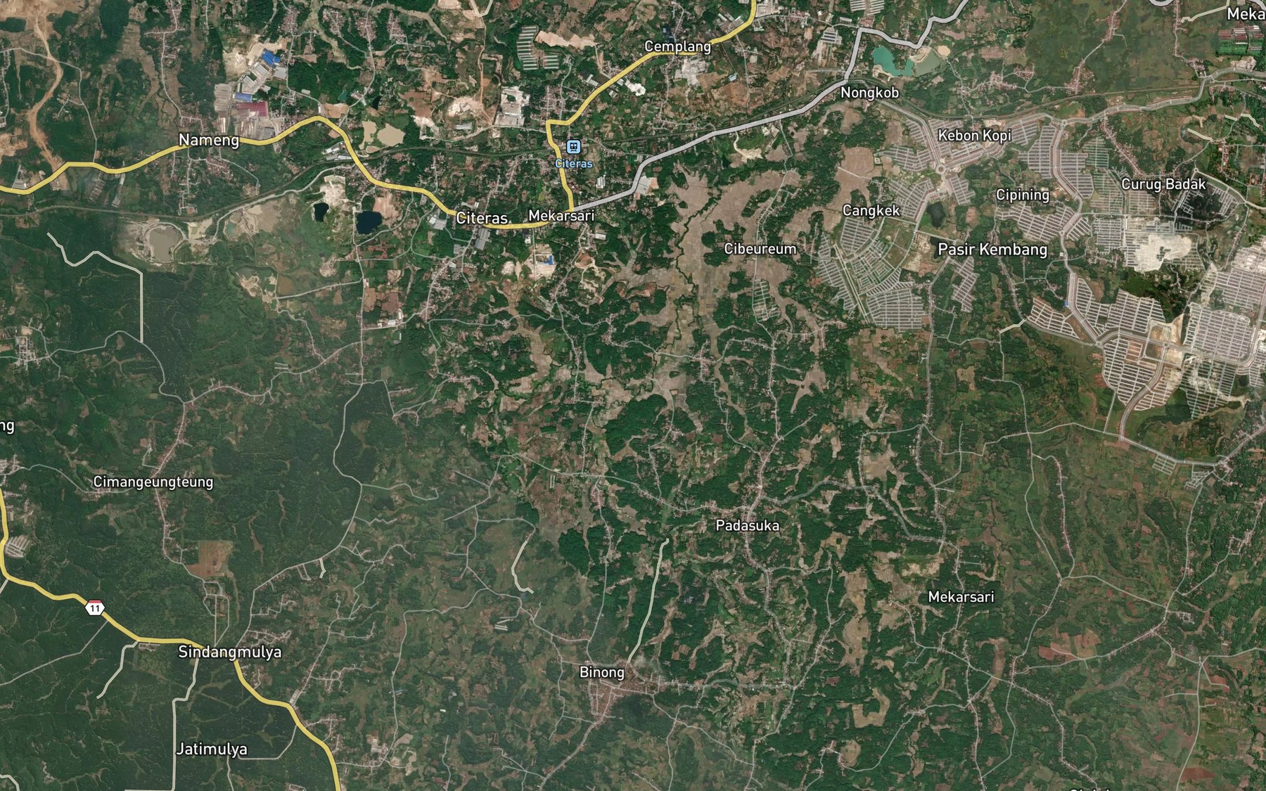 Satellite map of the Ci Laja