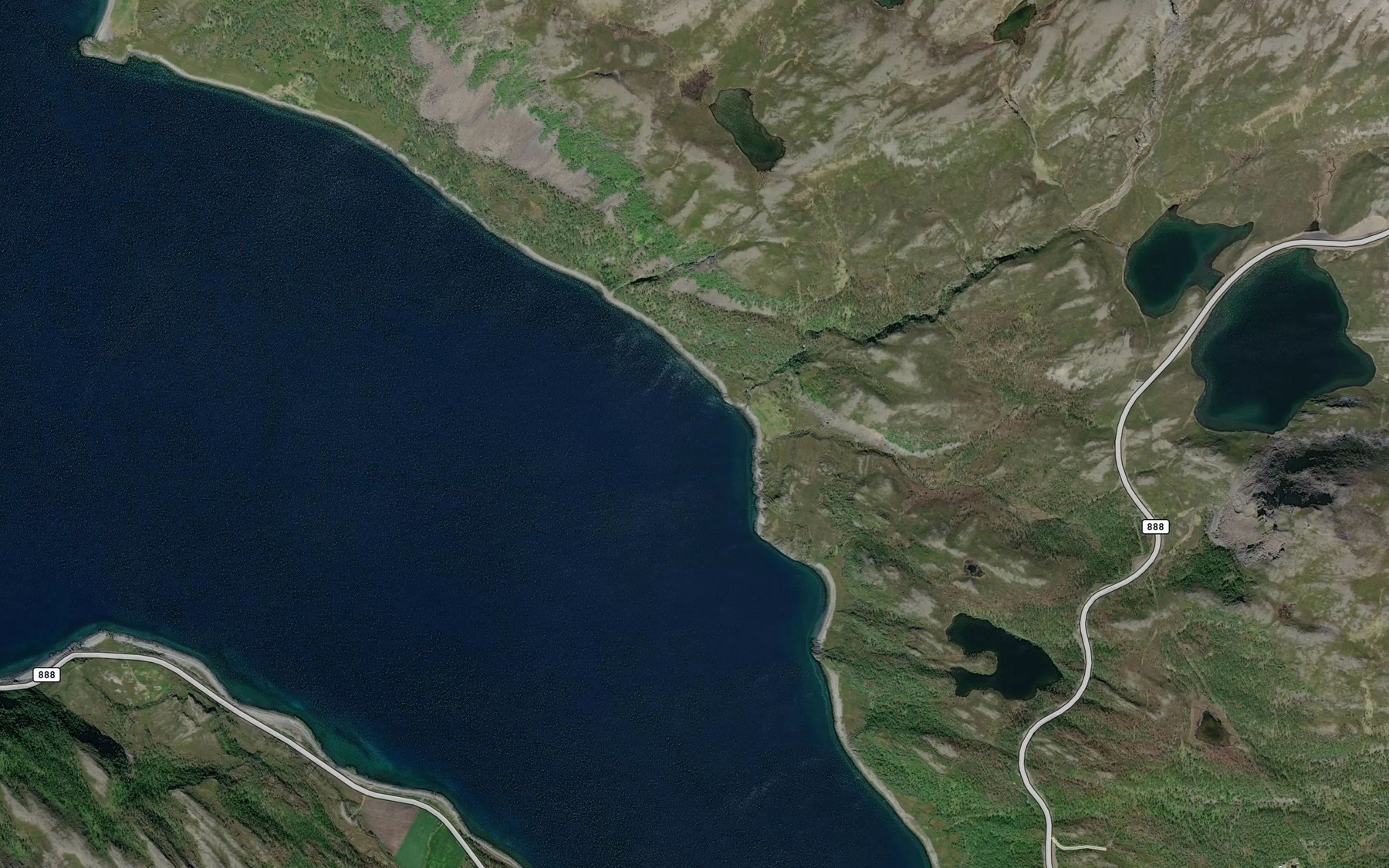 Satellite map of the Falleluokta
