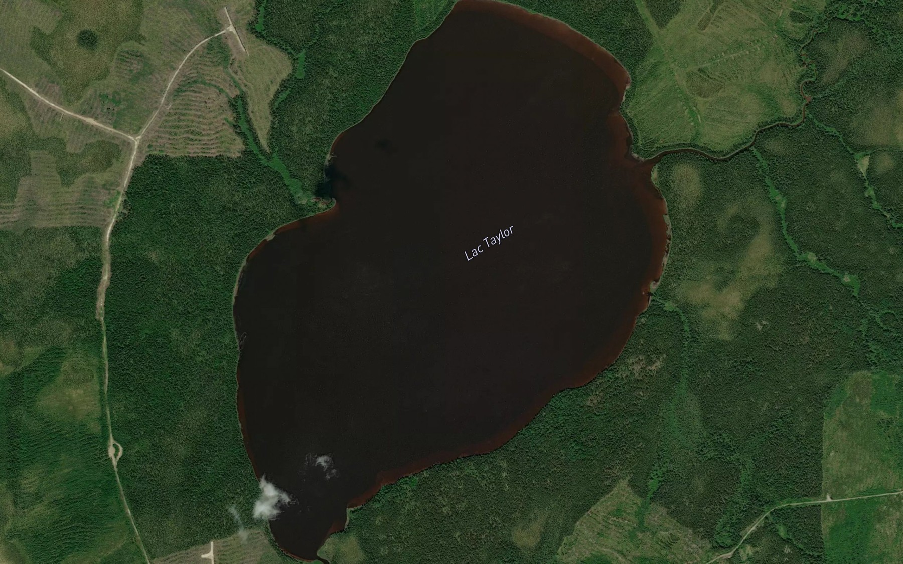 Satellite map of the Lac Taylor