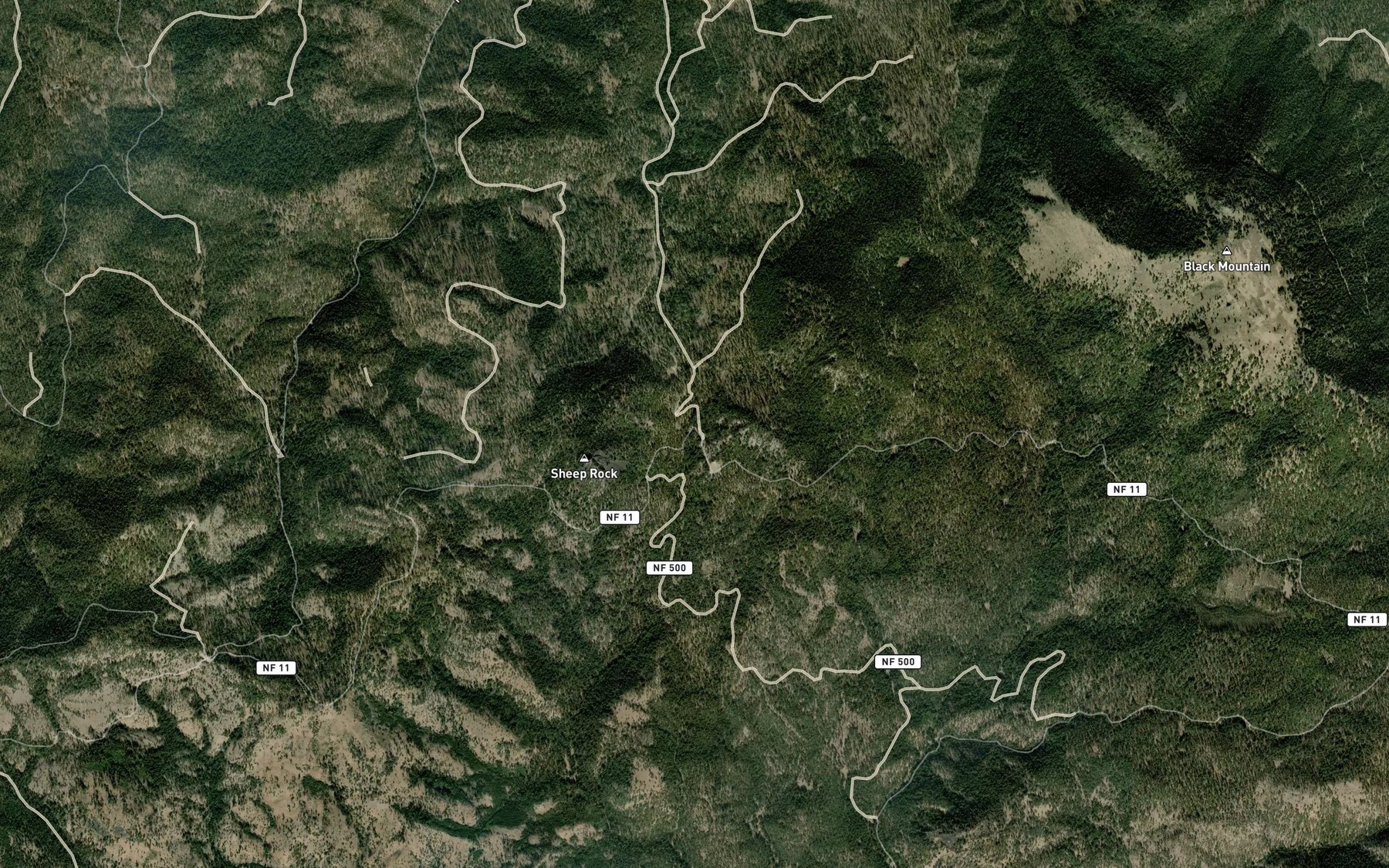 Satellite map of the Big Creek Spring