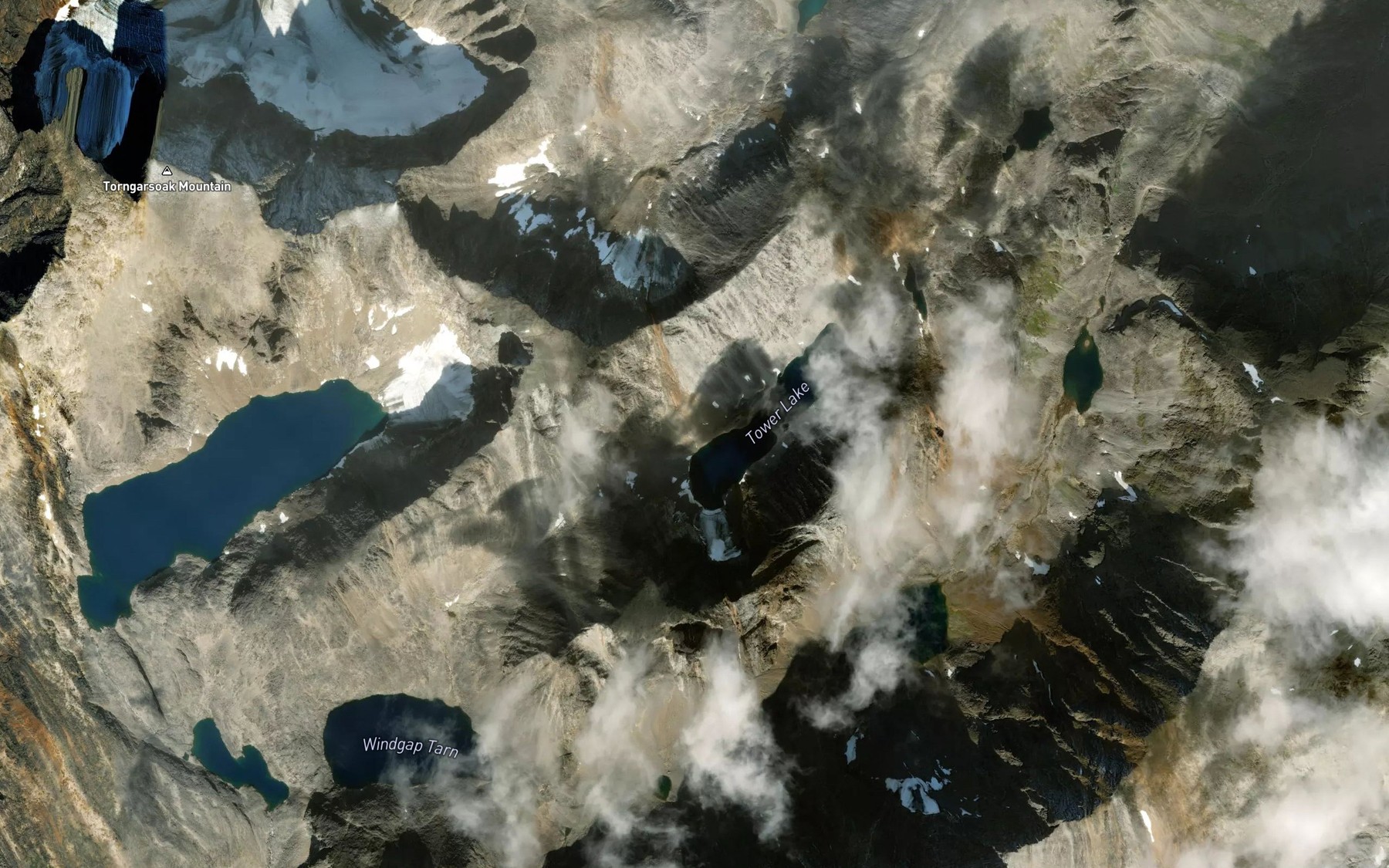 Satellite map of the Tower Lake