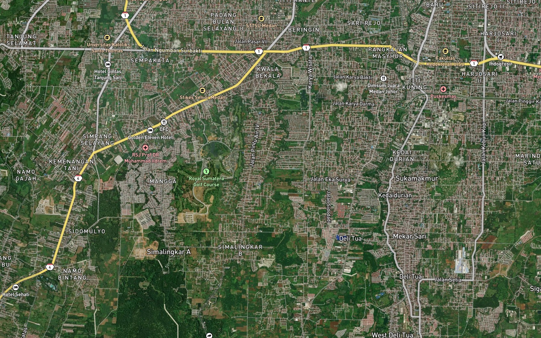 Satellite map of the Sungai Babura