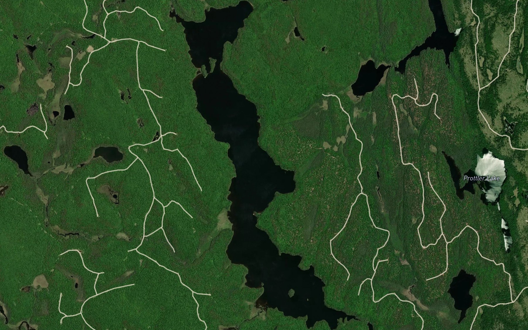 Satellite map of the Pen Lake