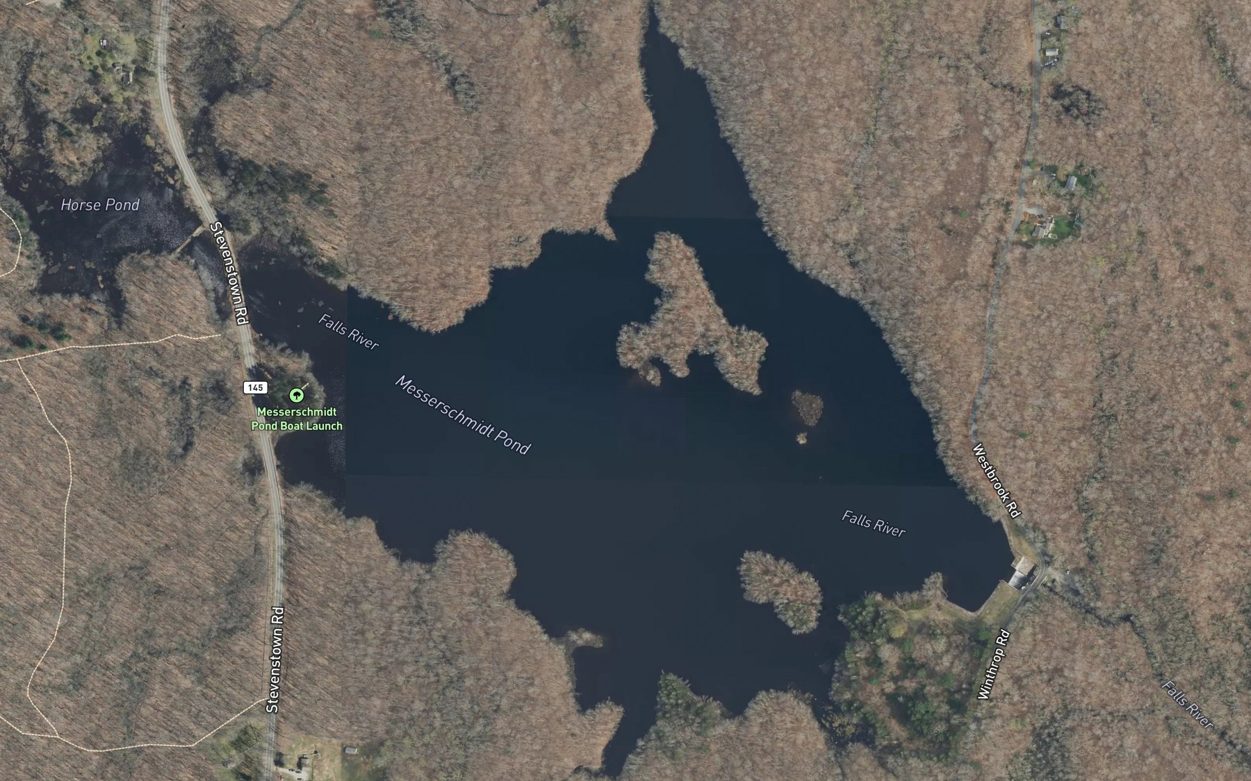 Satellite map of the Messerschmidt Pond