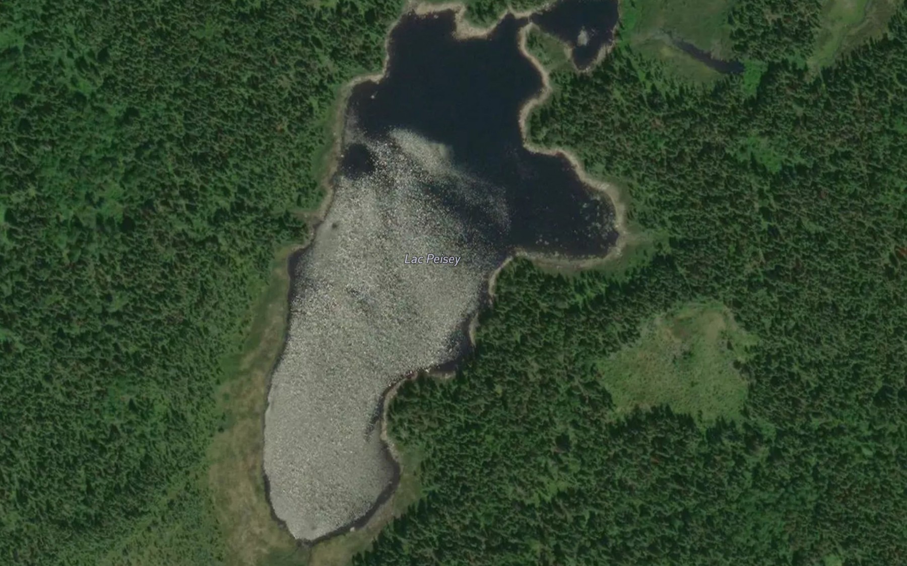 Satellite map of the Lac Peisey