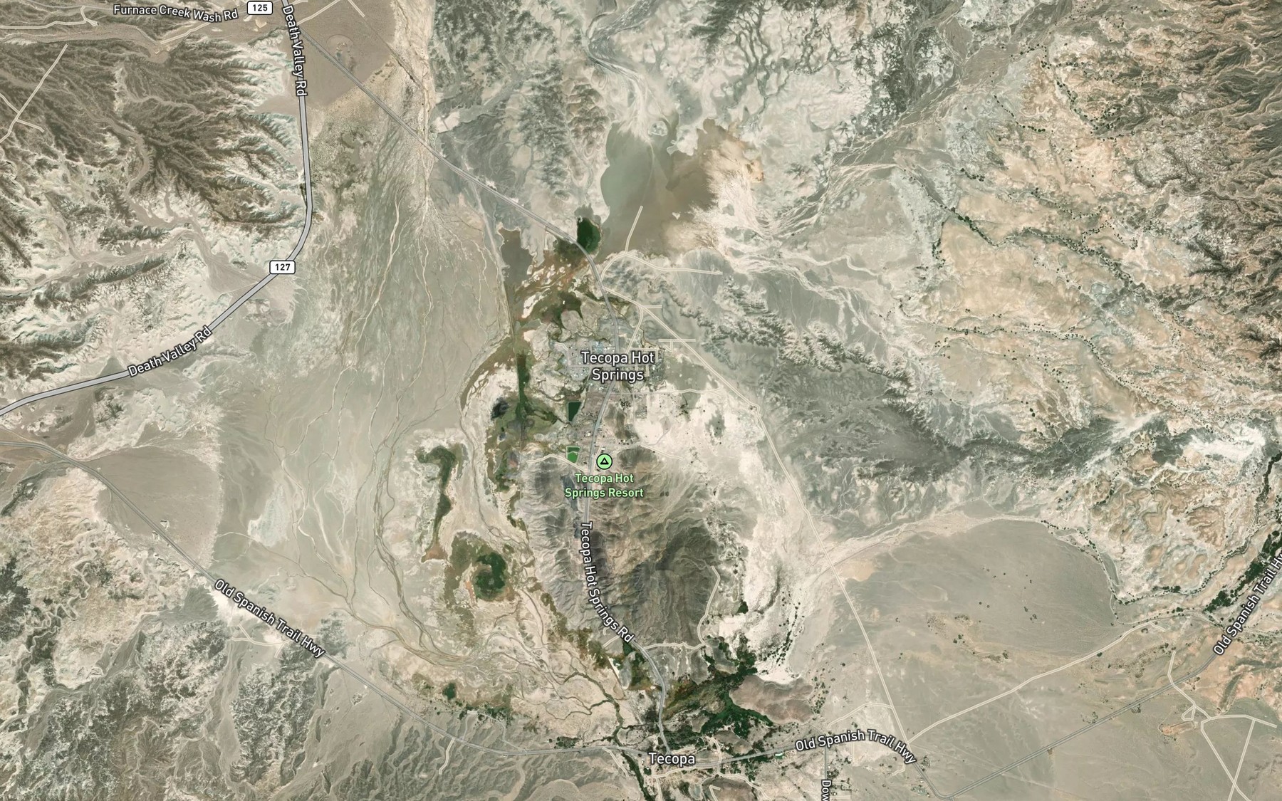 Satellite map of the Tecopa Hot Springs