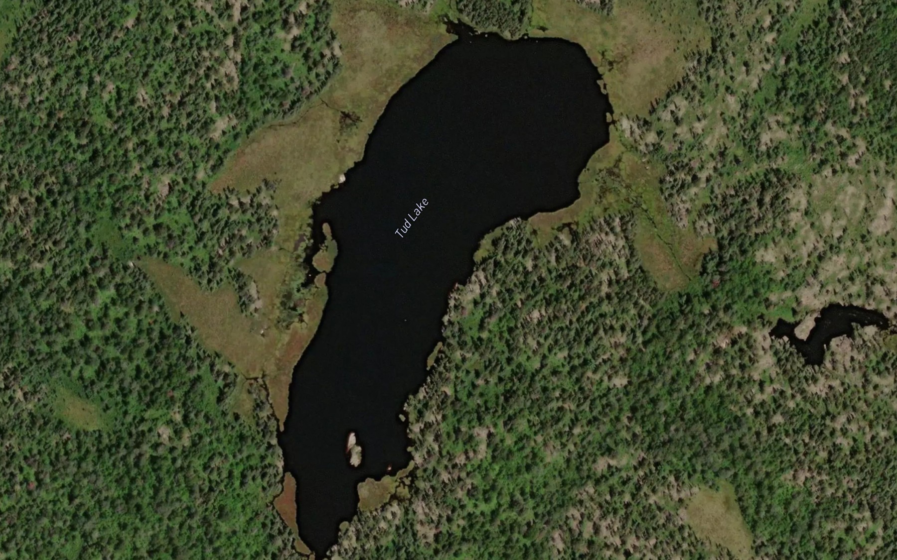 Satellite map of the Tud Lake