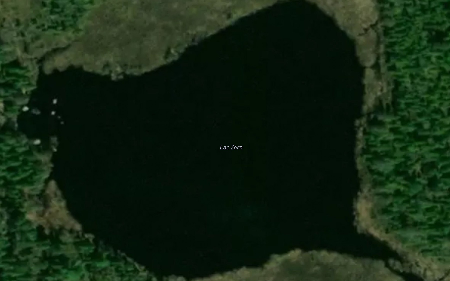 Satellite map of the Lac Zorn