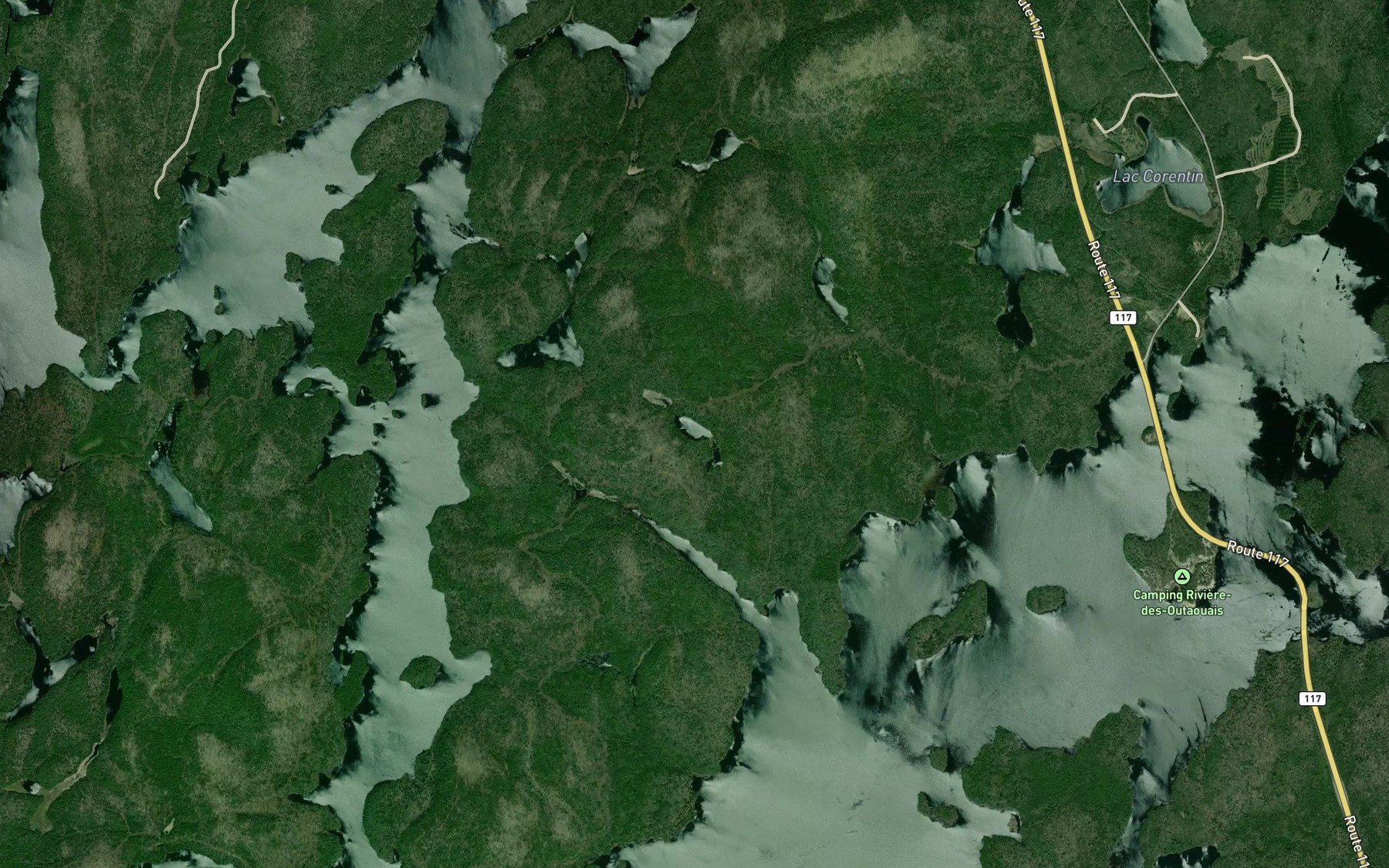 Satellite map of the Lac Huguette