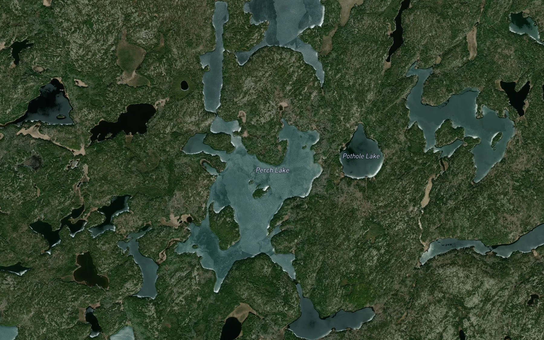 Satellite map of the Perch Lake