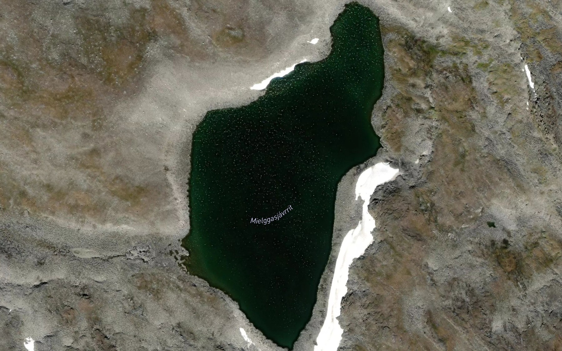 Satellite map of the Mielggasjavrrit