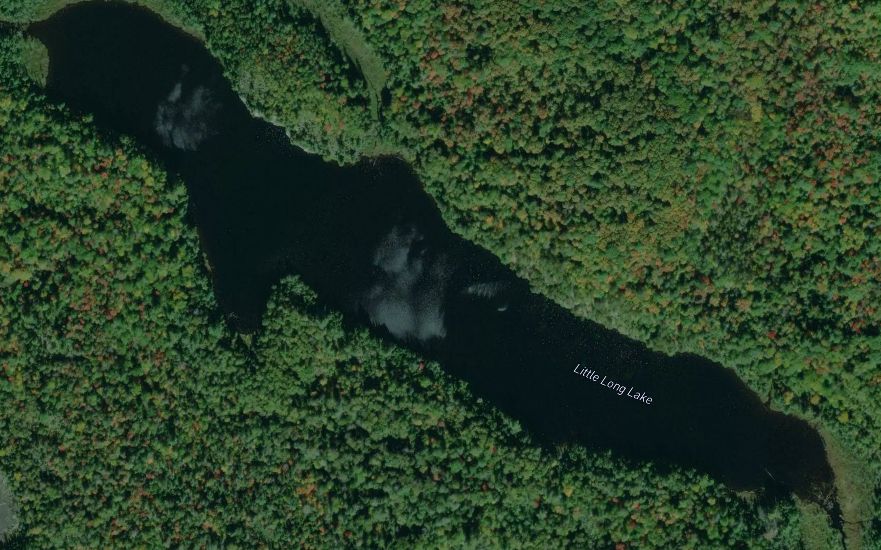 Satellite map of the Little Long Lake