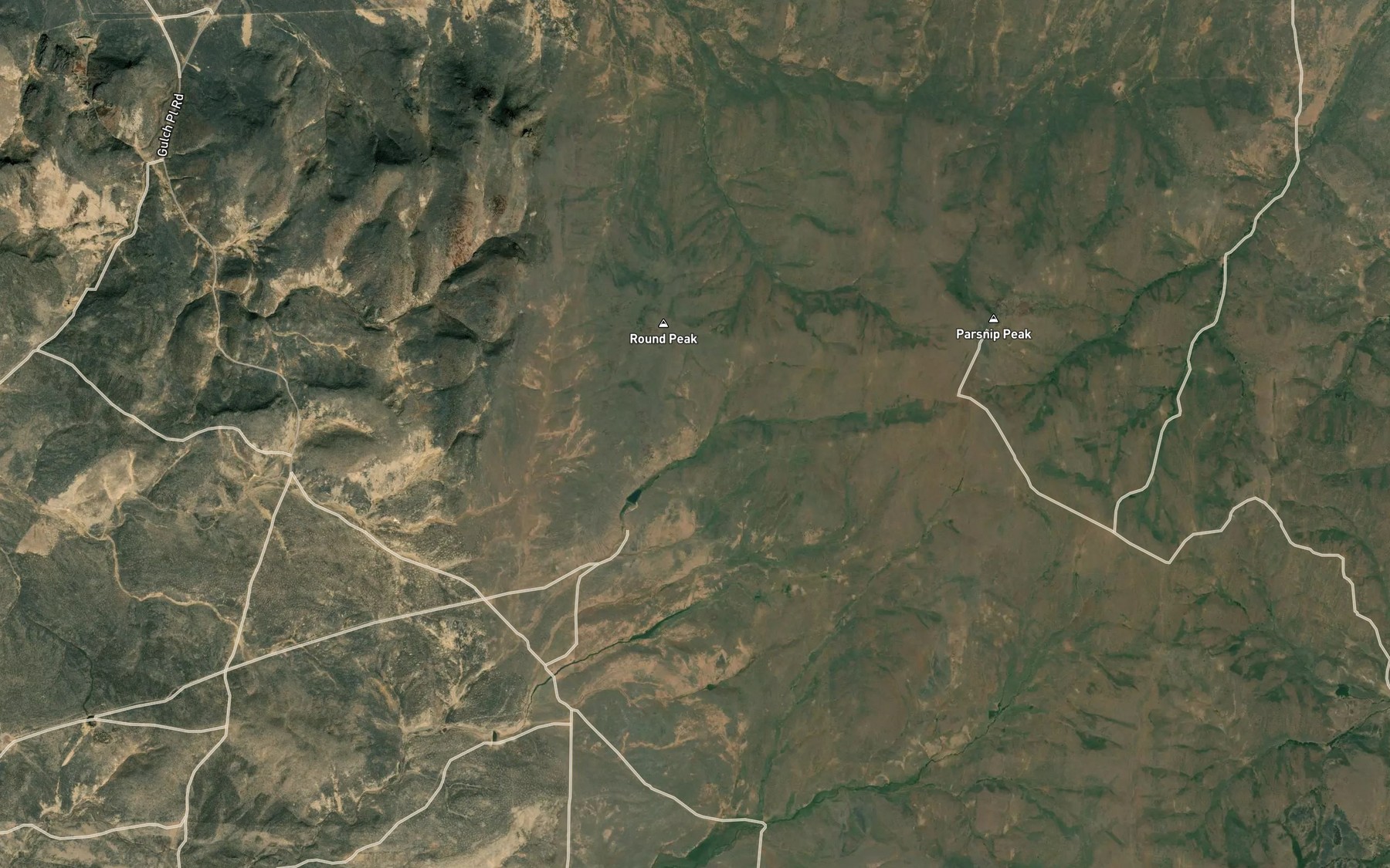 Satellite map of the Round Peak Spring