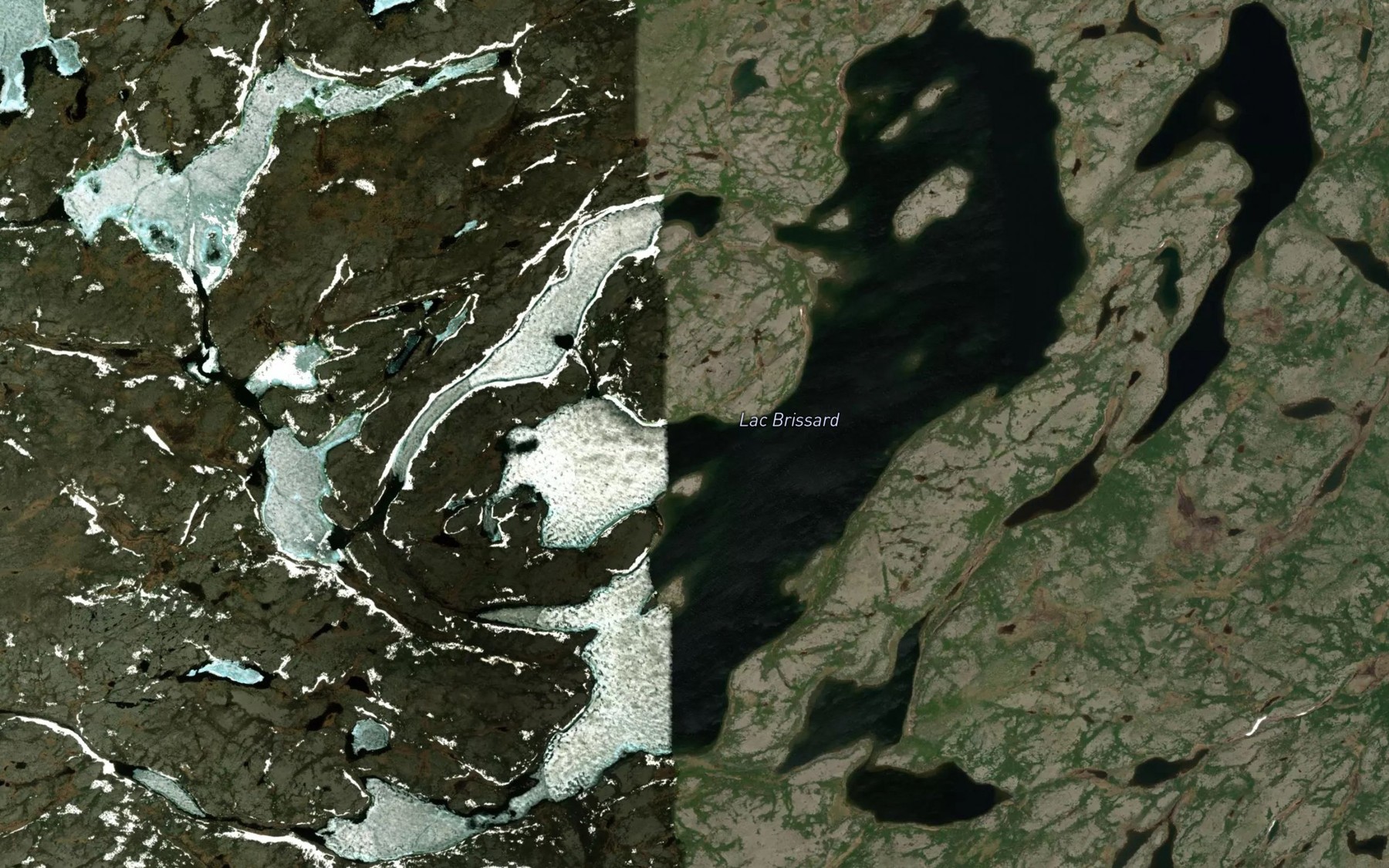 Satellite map of the Lac Brissard