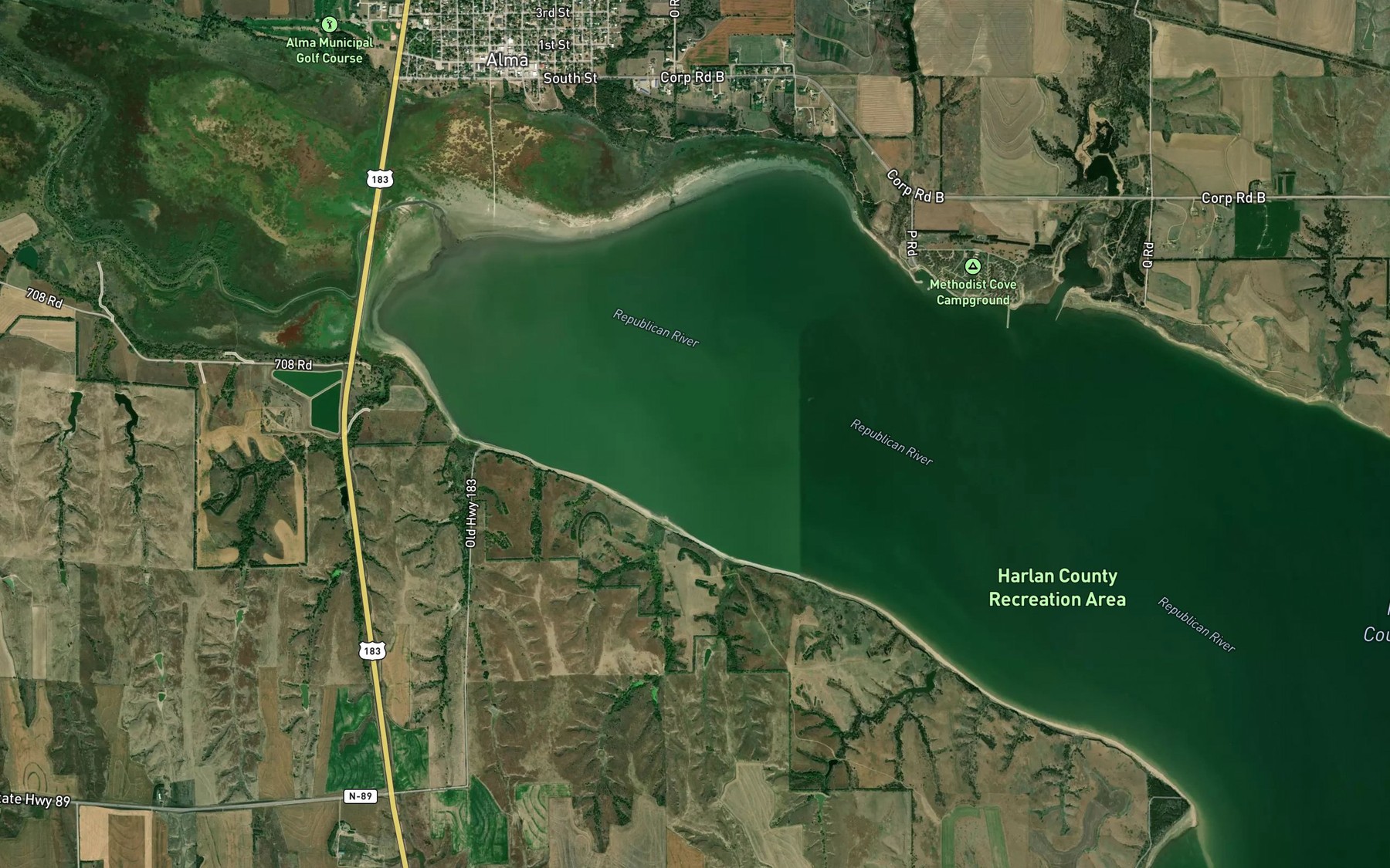 Satellite map of the Spot 9