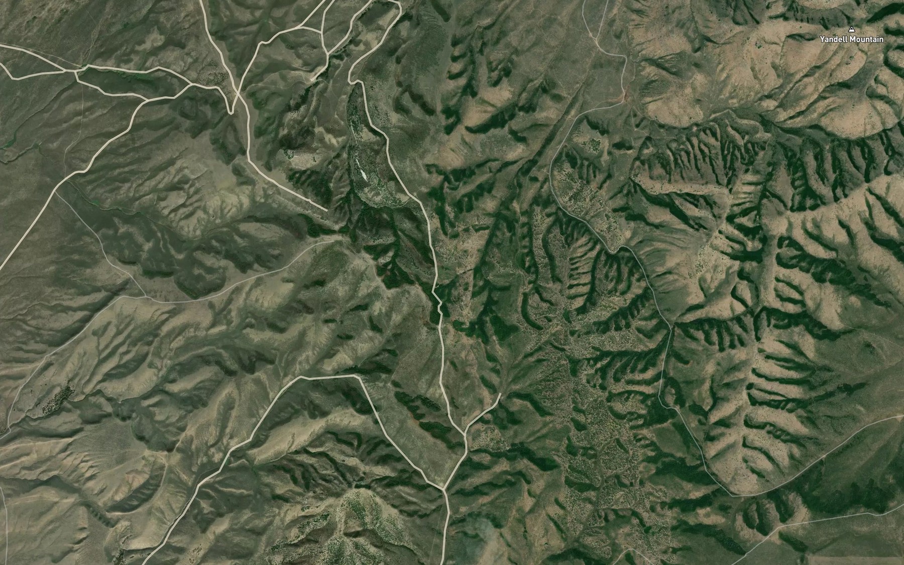 Satellite map of the Coyote Spring