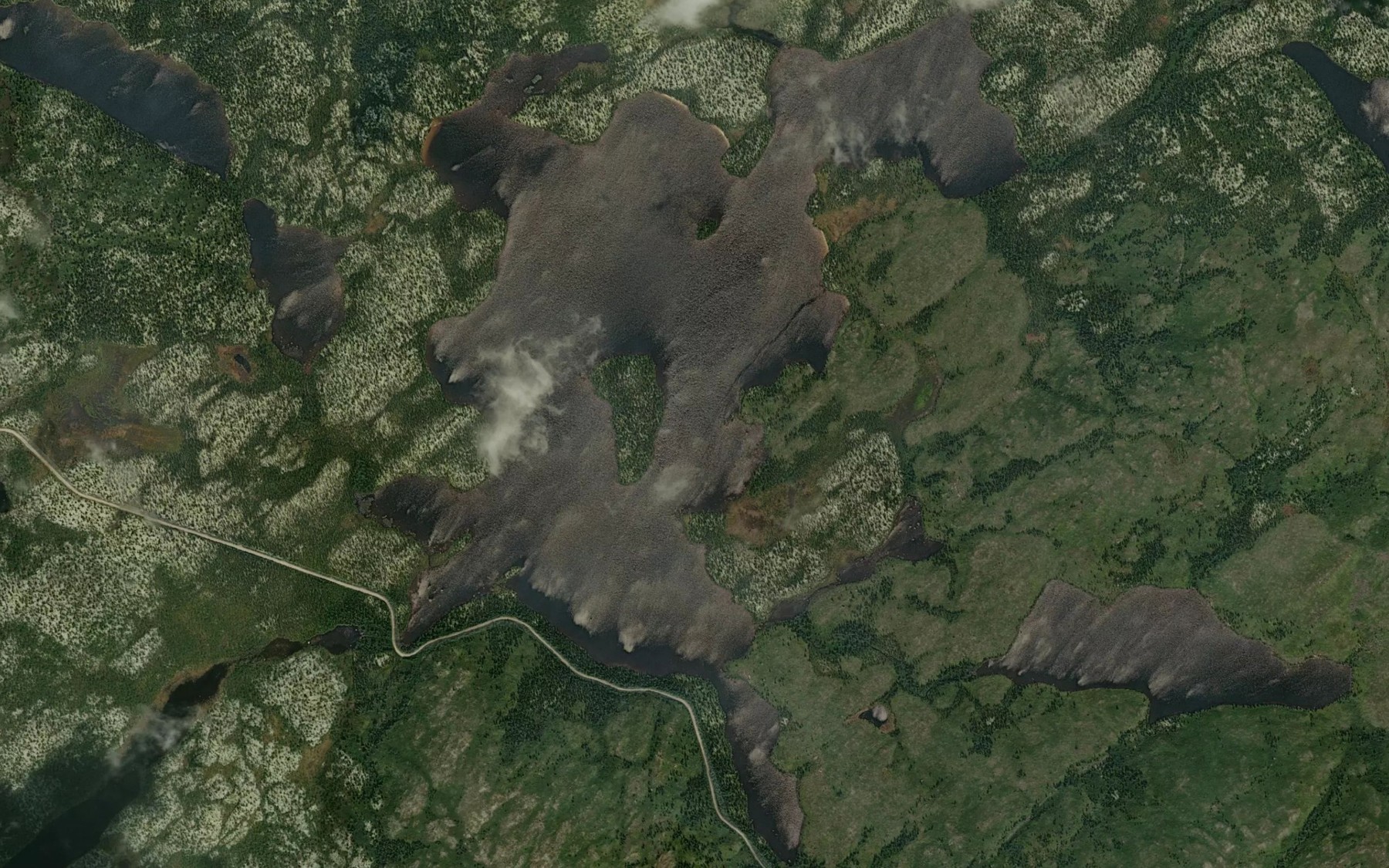 Satellite map of the Lac Desmarquets