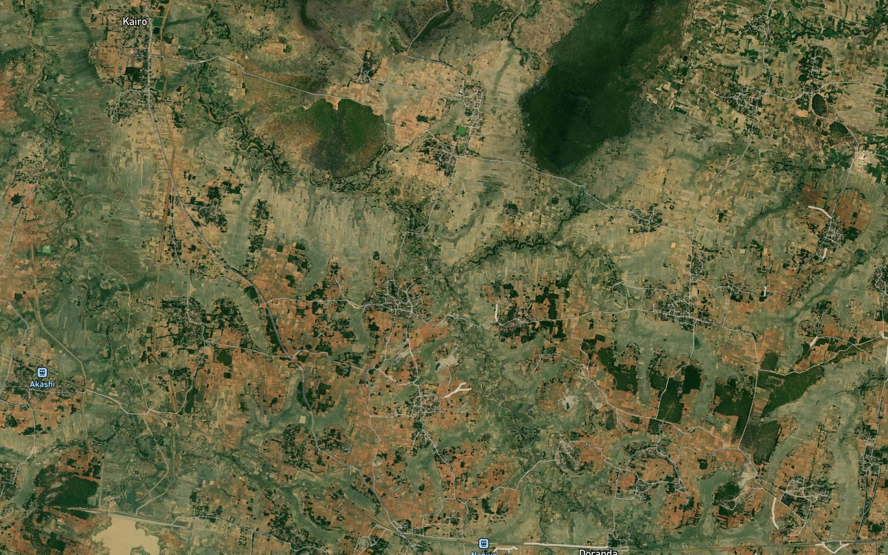 Satellite map of the Doranda Nala