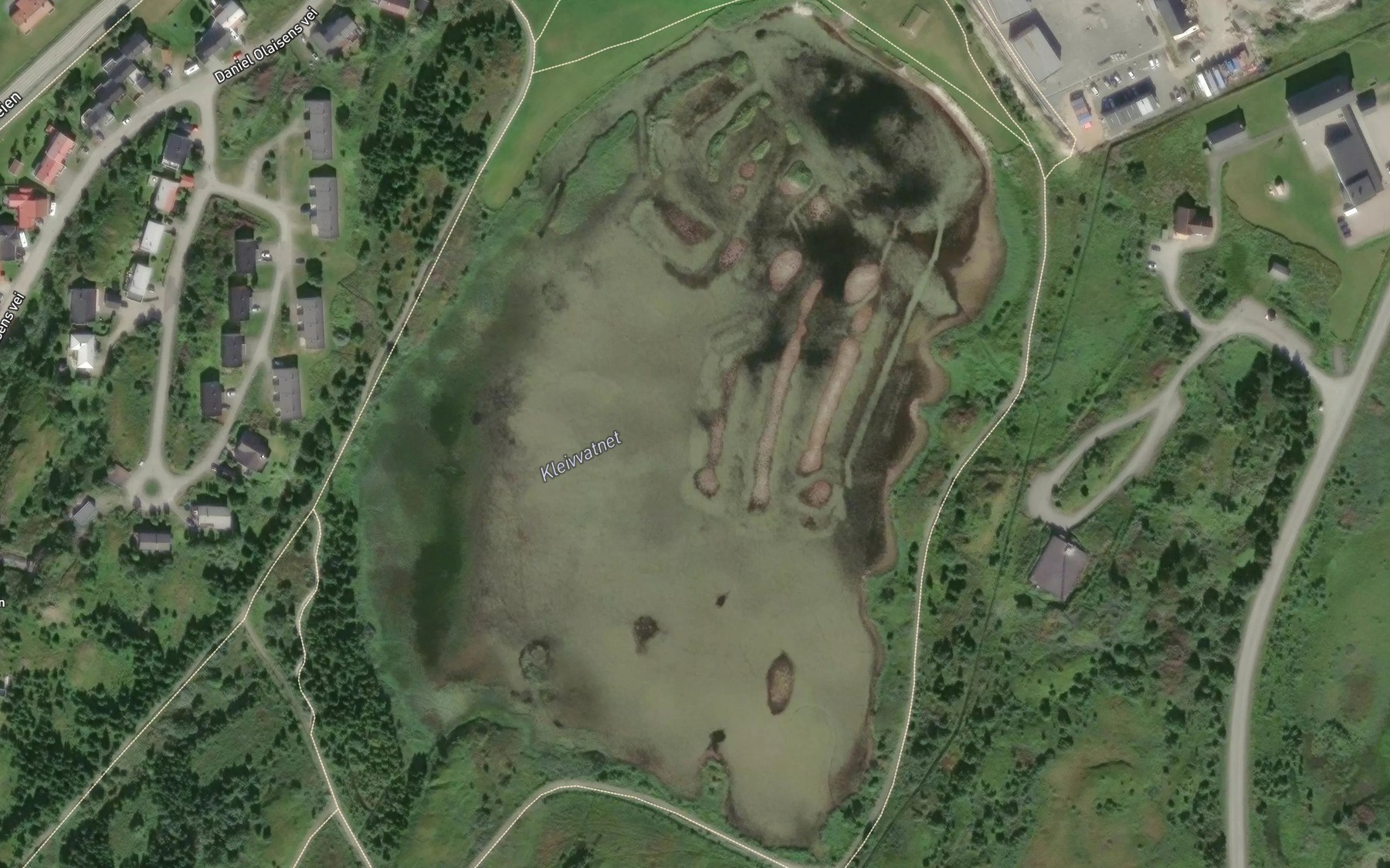Satellite map of the Klevatnet