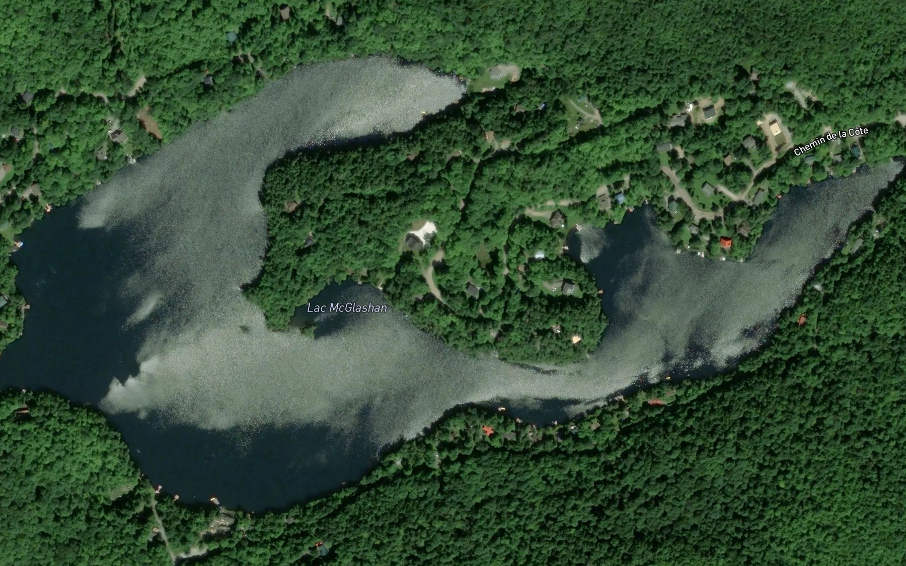 Satellite map of the Lac McGlashan