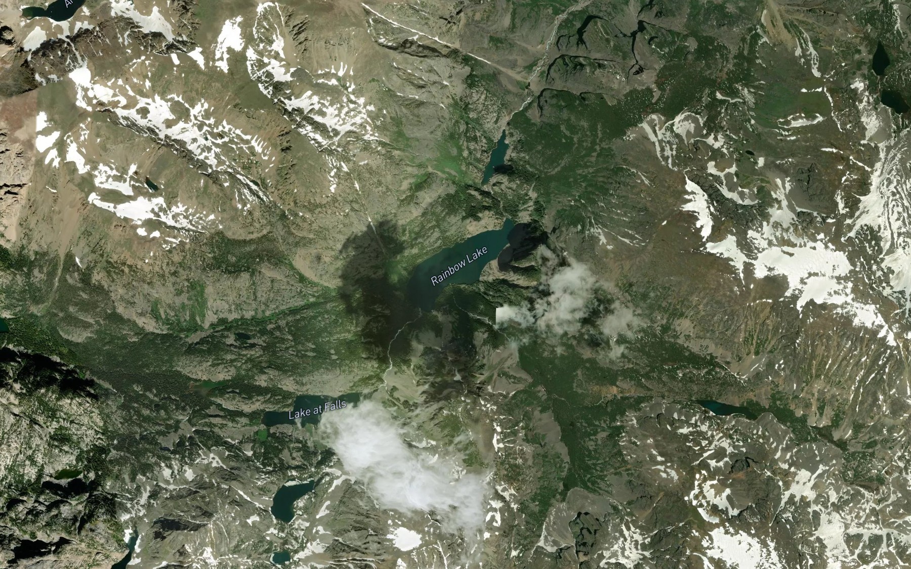 Satellite map of the Whirlpool Creek