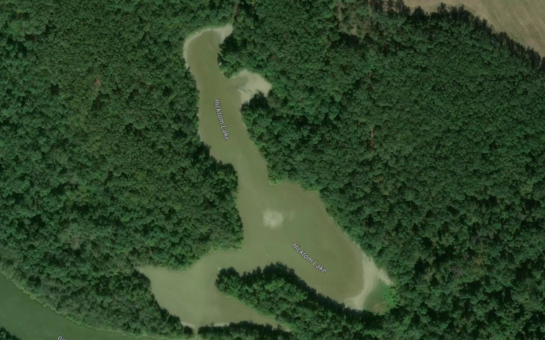 Satellite map of the Hicktom Lake