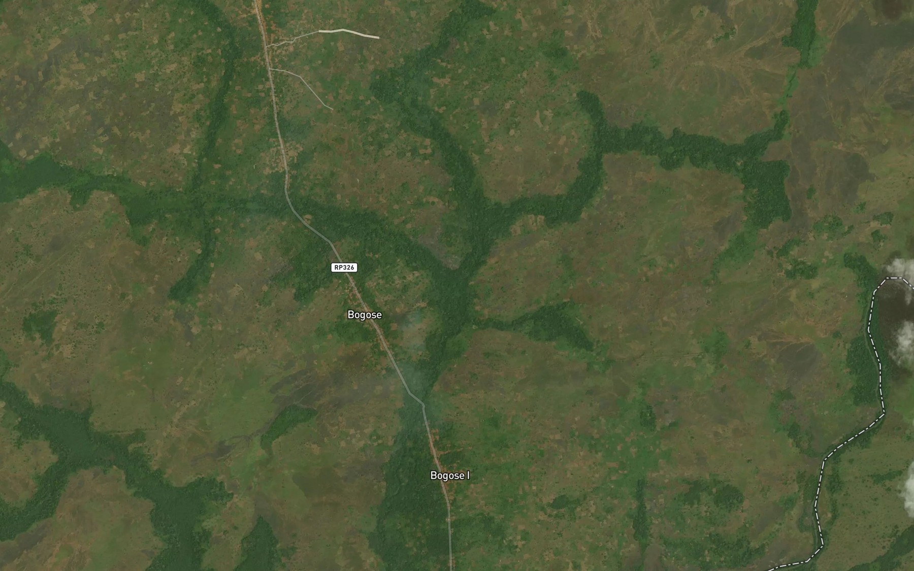 Satellite map of the Pande