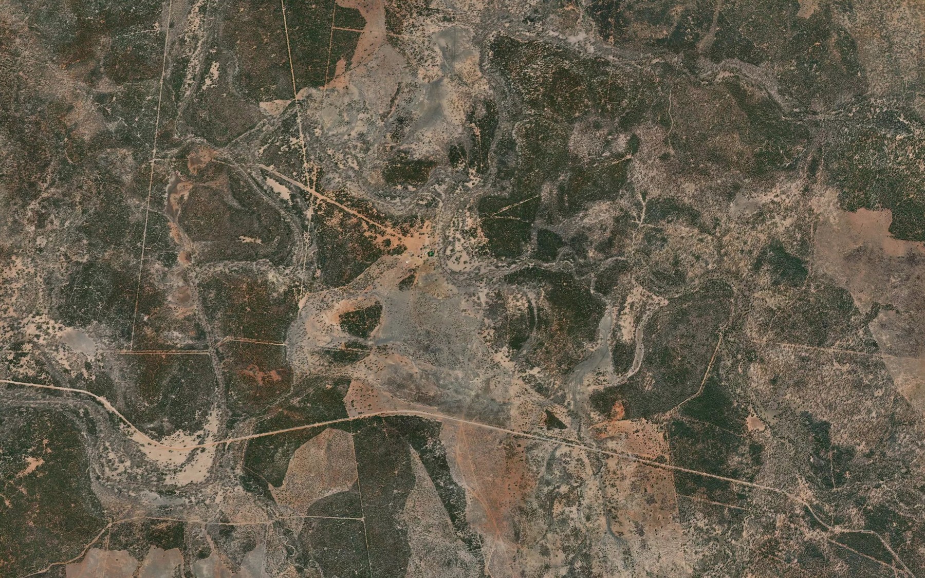 Satellite map of the Little Borer Creek
