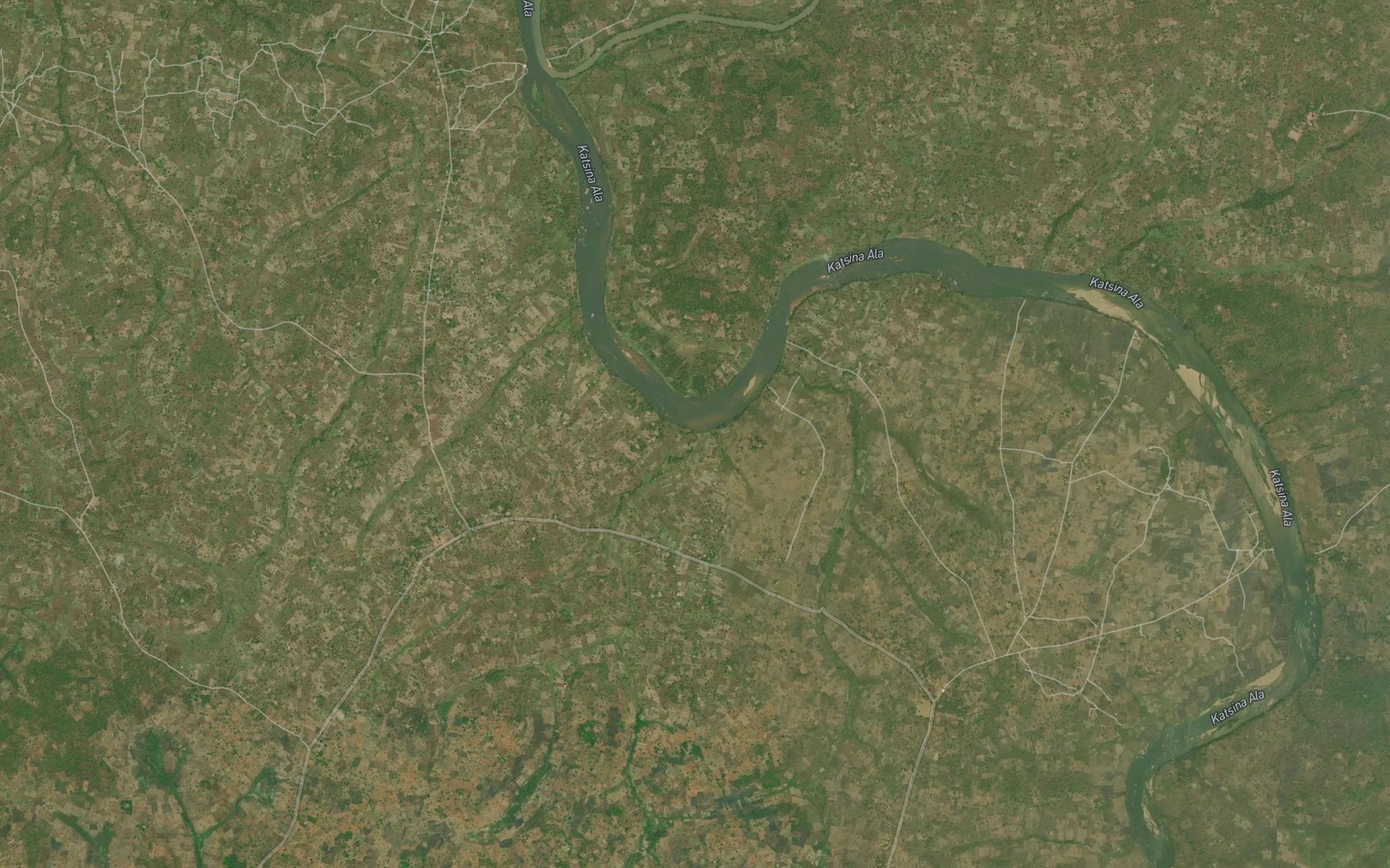 Satellite map of the River Uyon