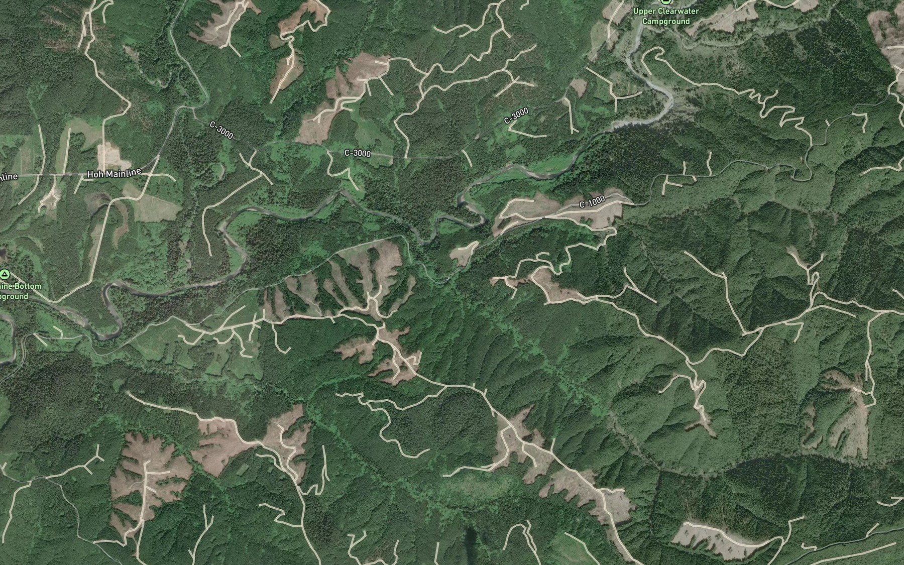 Satellite map of the North Fork Manor Creek