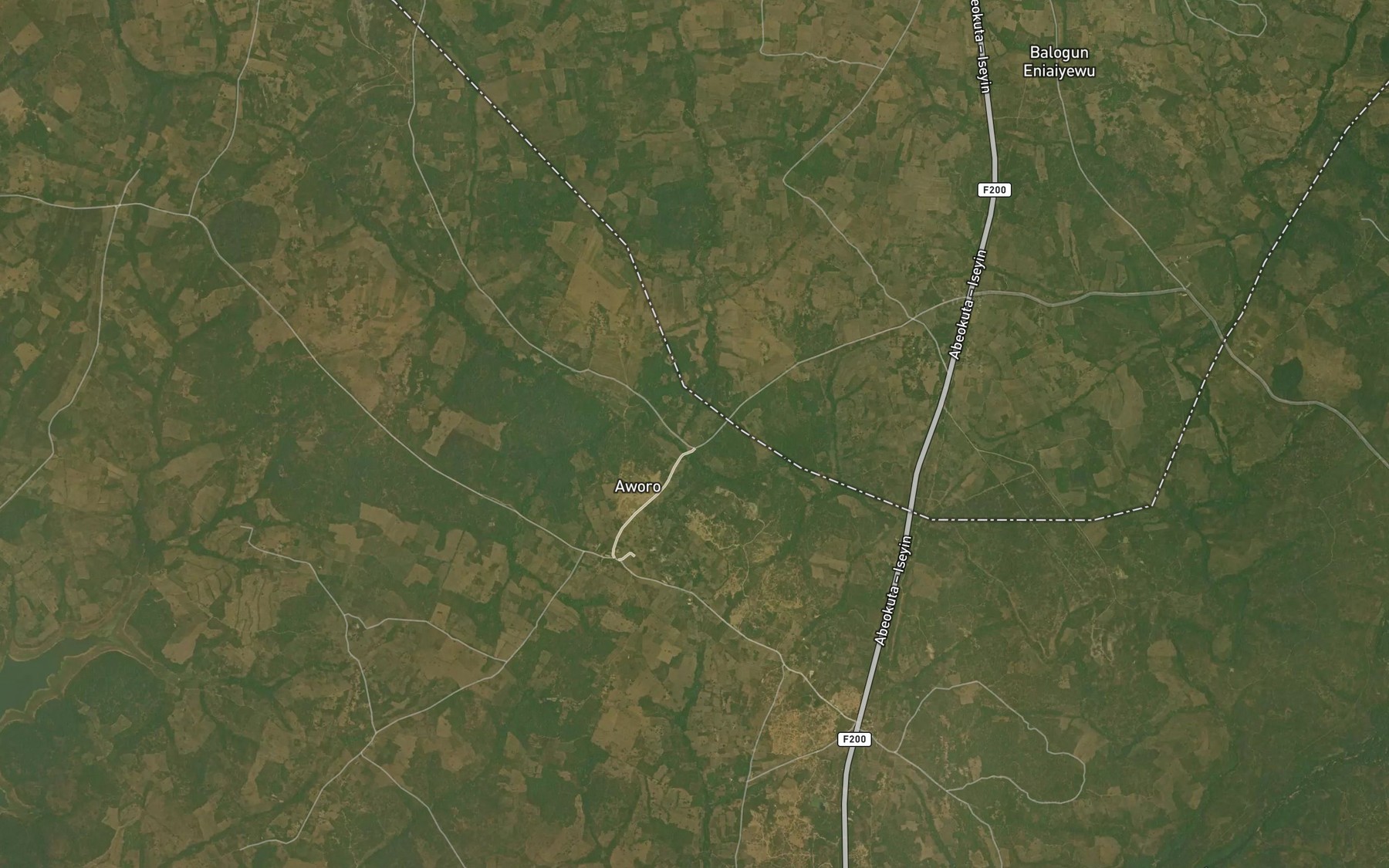 Satellite map of the River Ayin