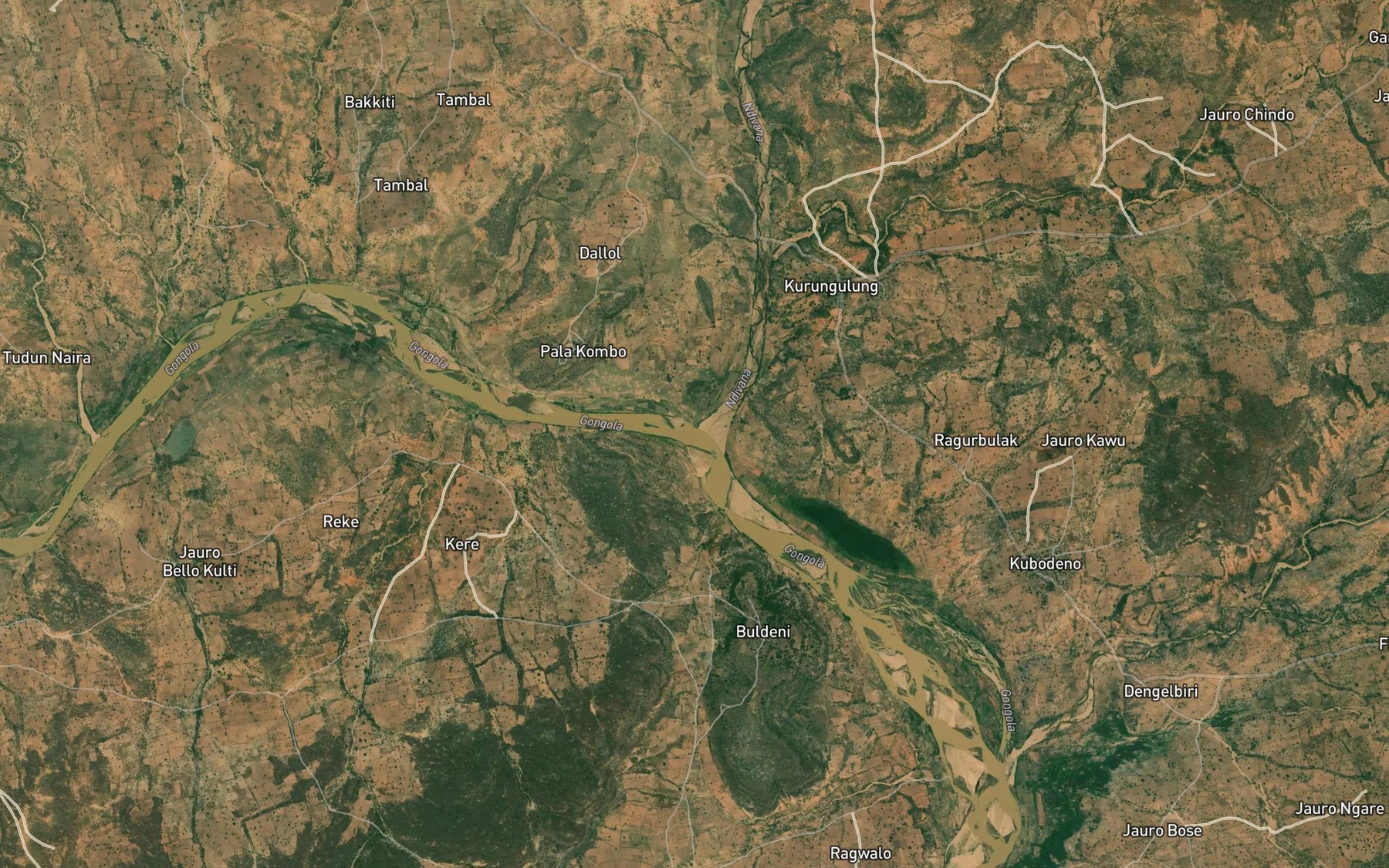 Satellite map of the Ndivana