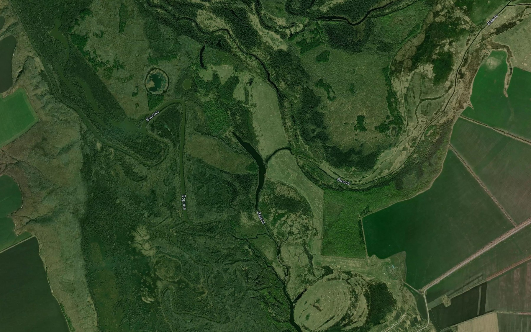 Satellite map of the Vyazhlya