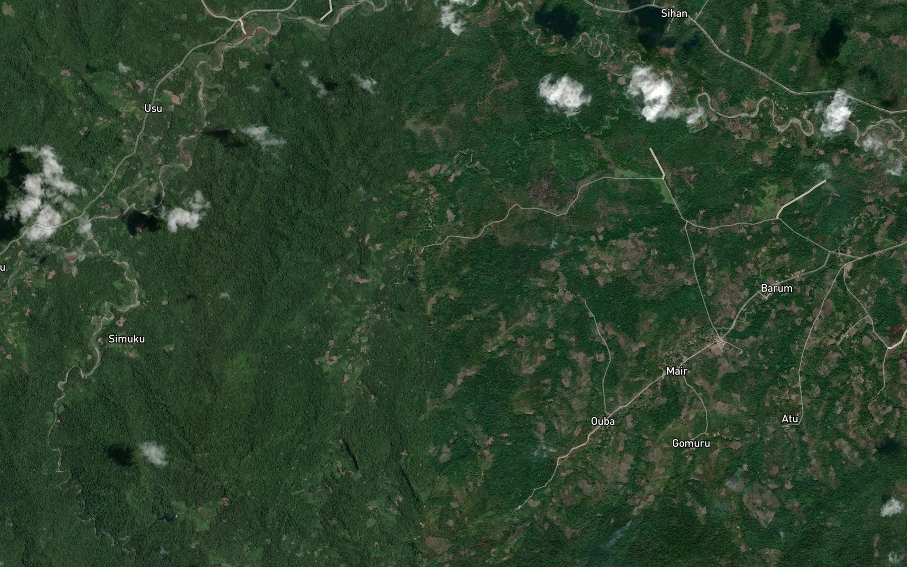 Satellite map of the Kokabu Creek
