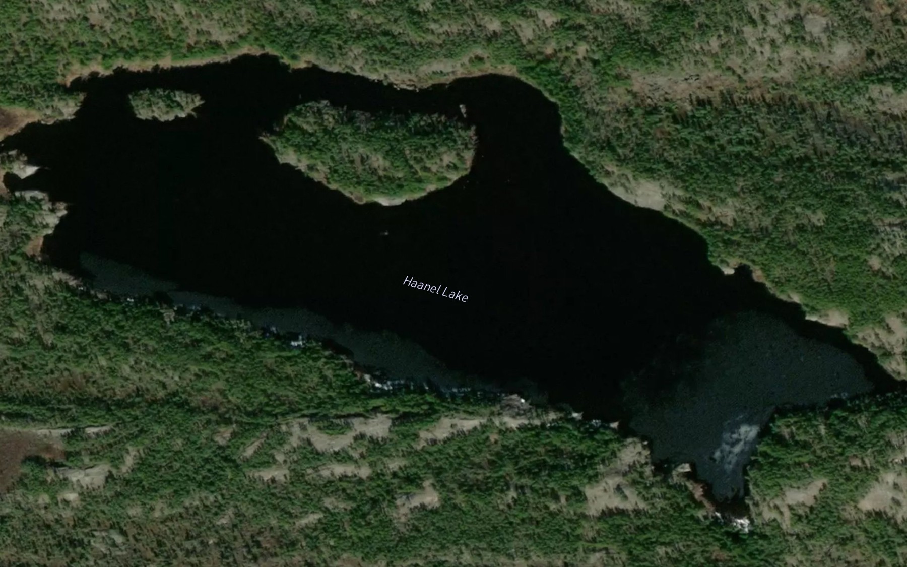 Satellite map of the Haanel Lake