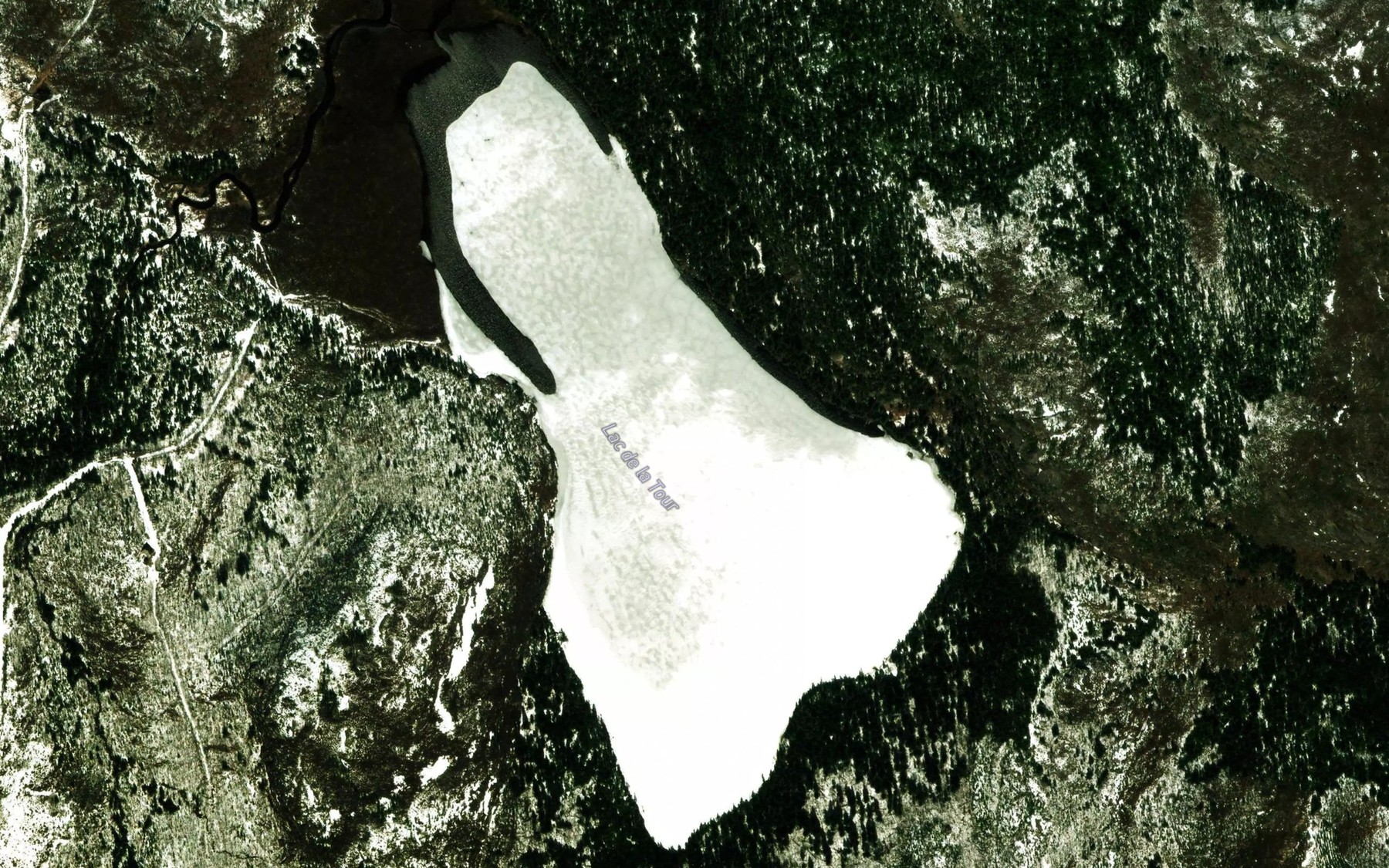 Satellite map of the Lac de la Tour