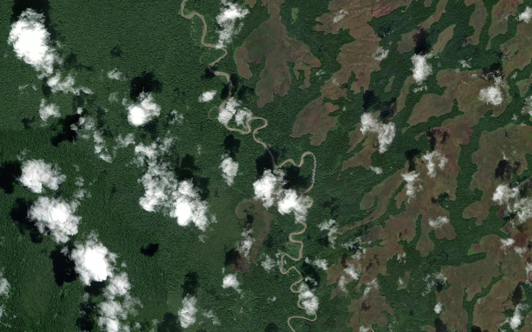 Satellite map of the Anau Creek