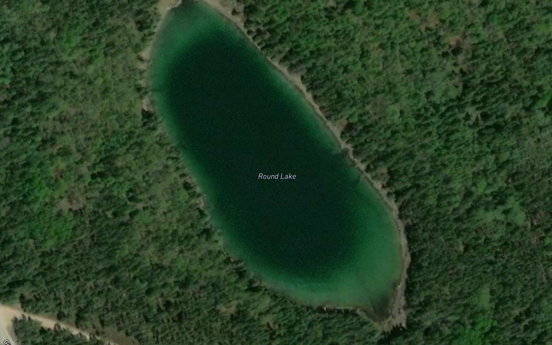Satellite map of the Round Lake