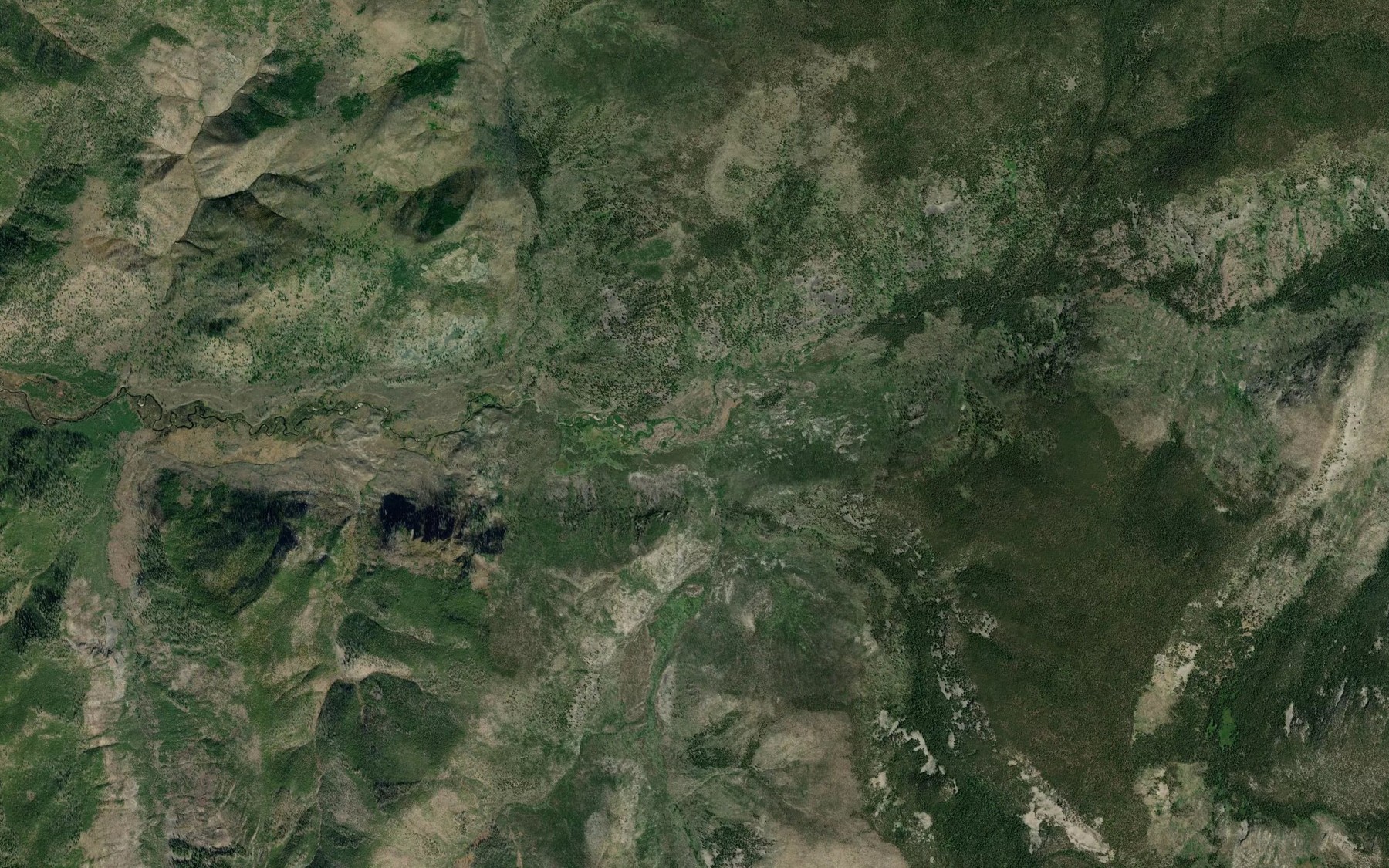 Satellite map of the Buck Creek