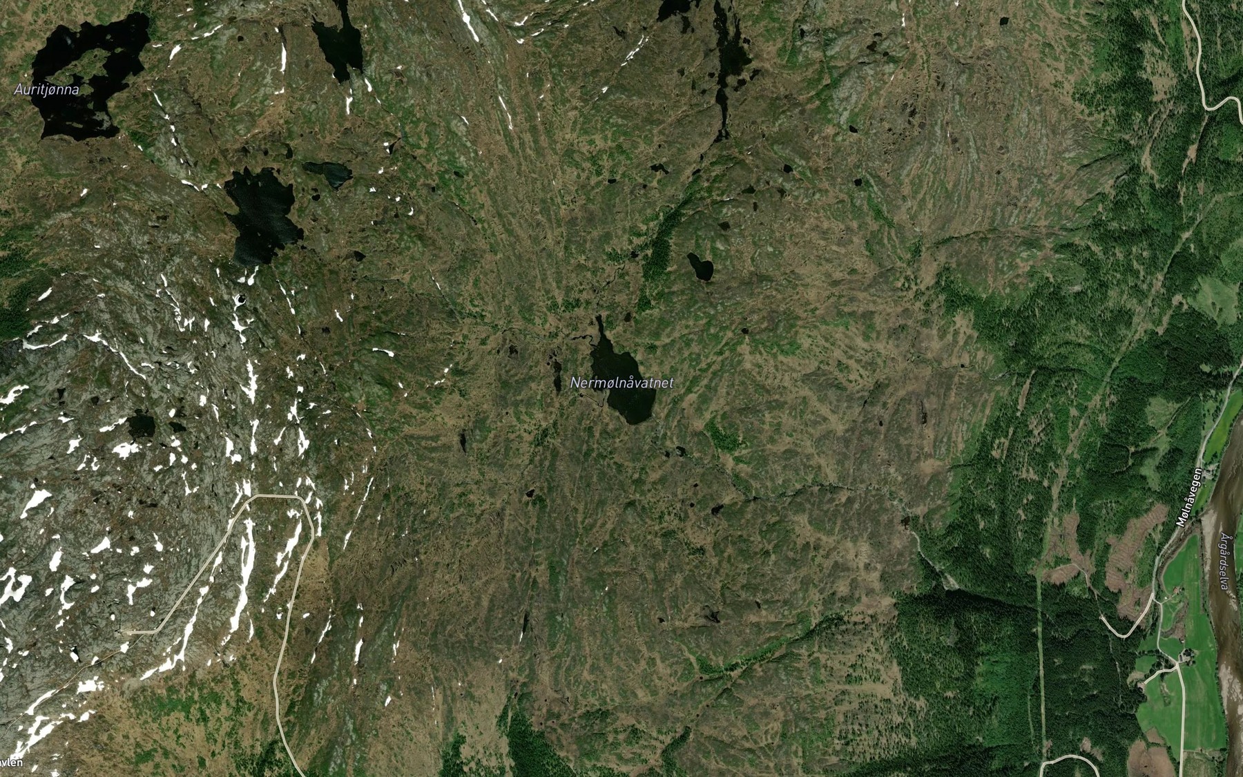 Satellite map of the Ner - Molnavatnet