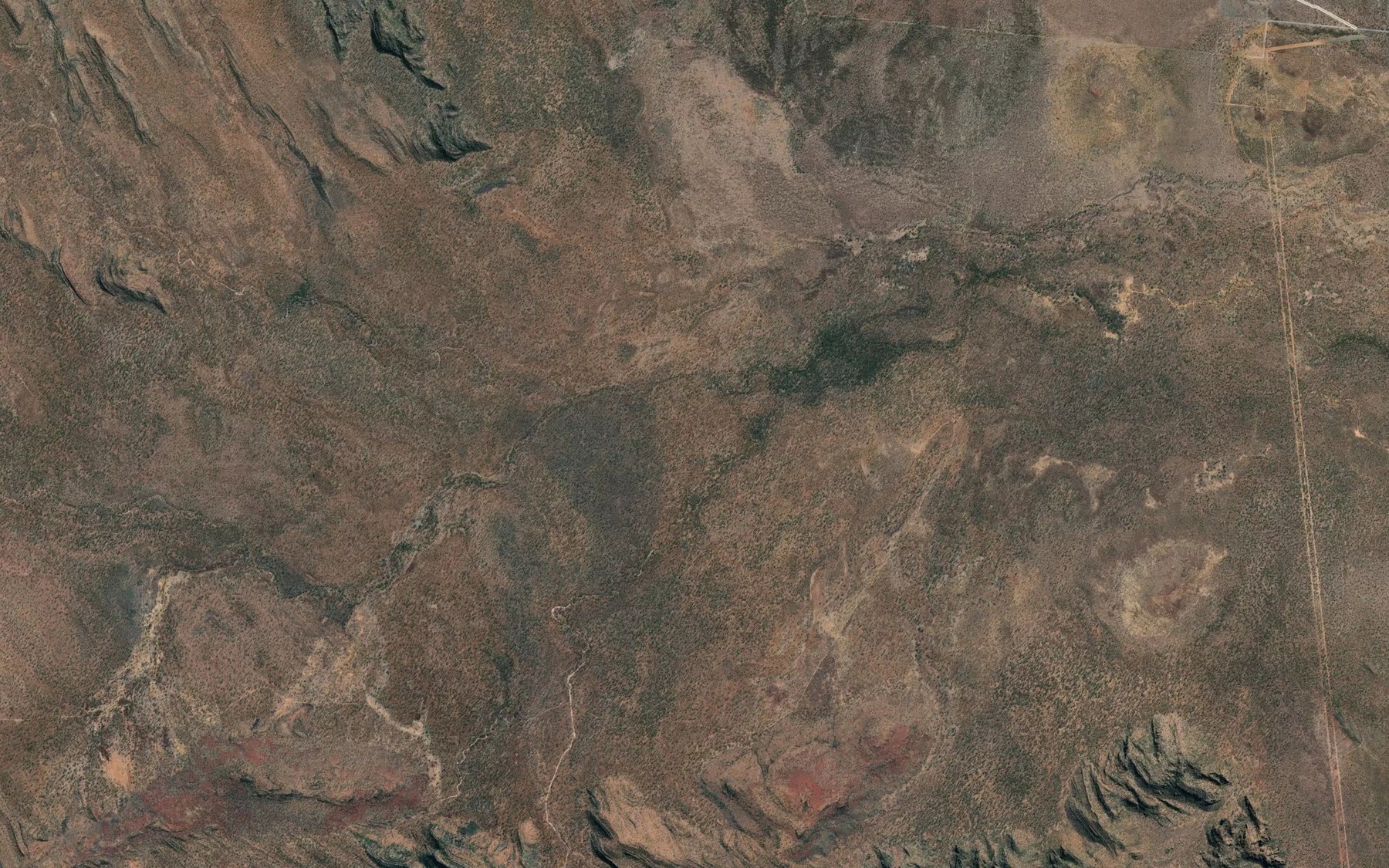 Satellite map of the Waggon Creek